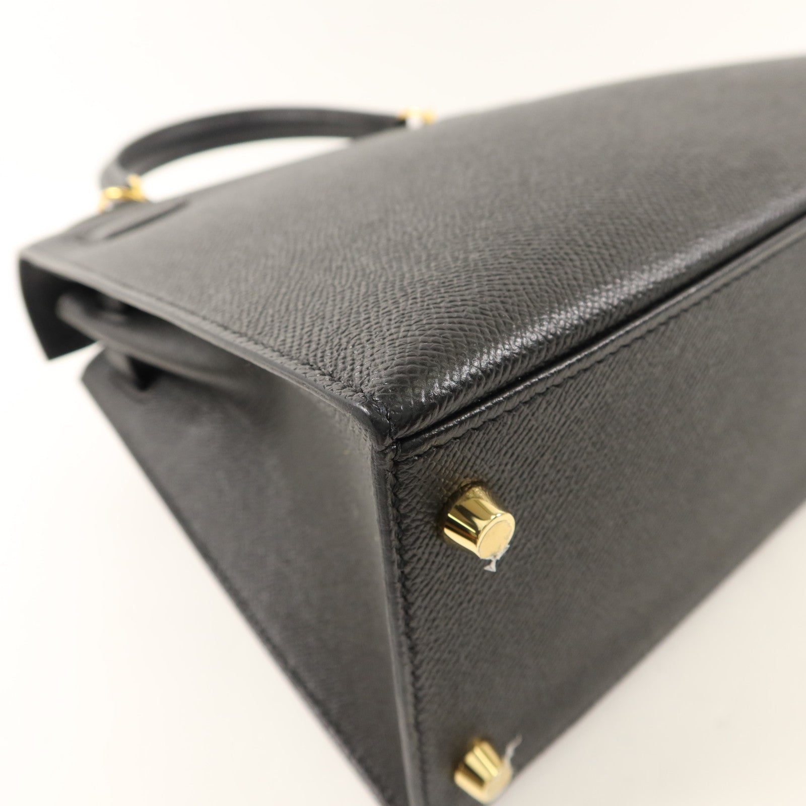 HERMES Epsom皮革Kelly 28手挽肩背兩用袋Noir
