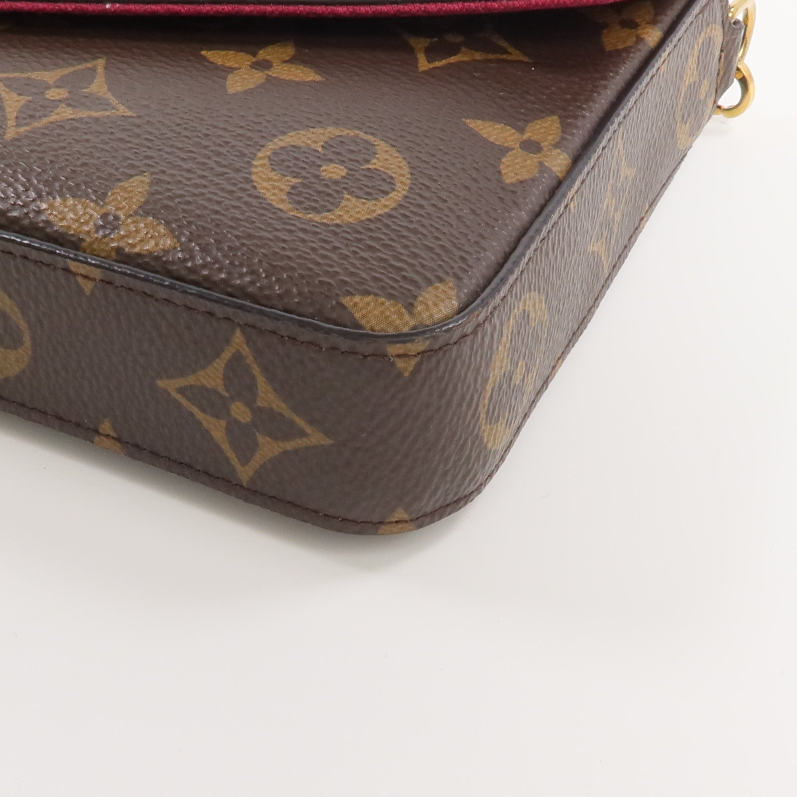 LOUIS VUITTON Monogram Pochette Felicie金扣鏈帶肩背袋