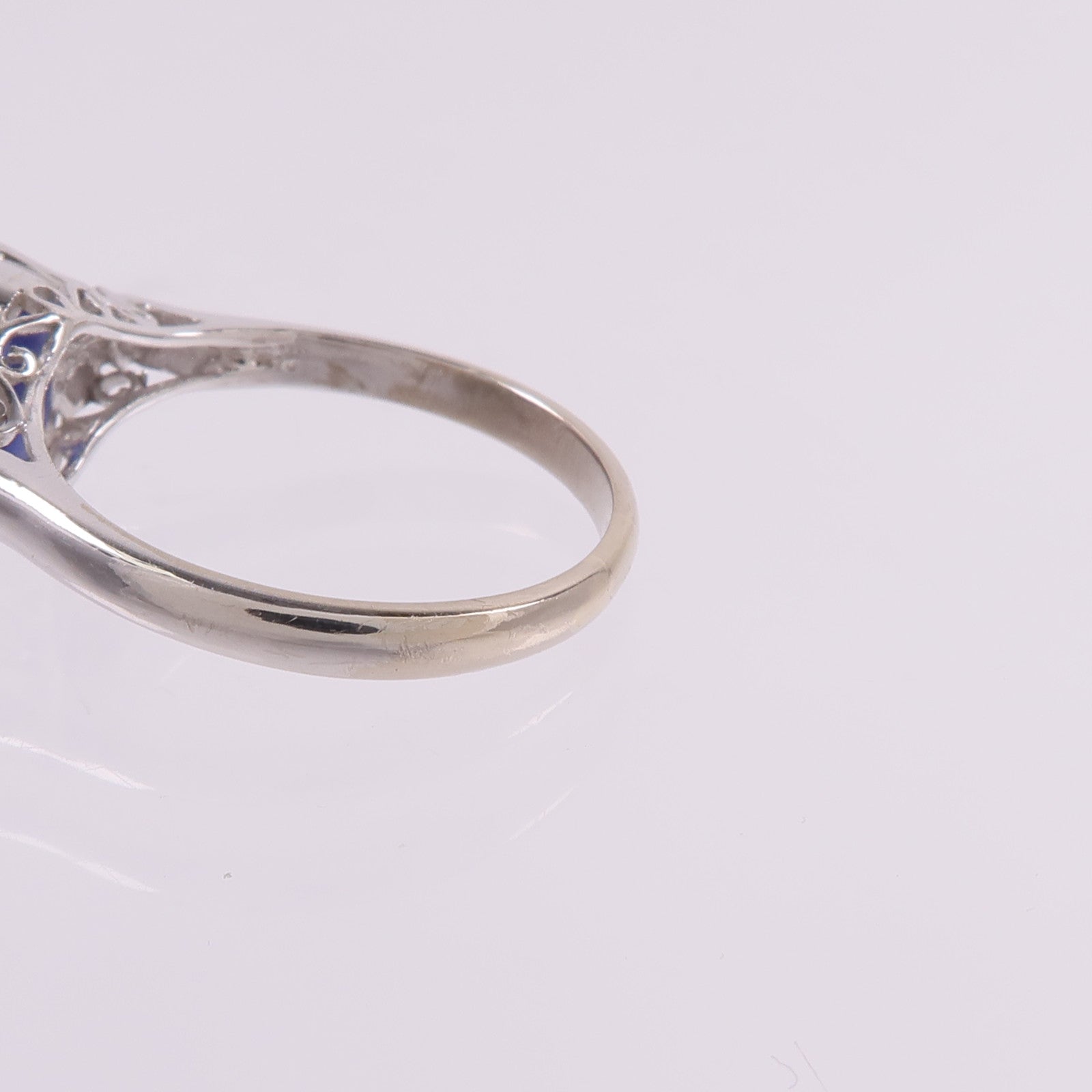 JEWELRY 18K白金Star Sapphire Diamond Ring星光藍寶石/鑽石戒指