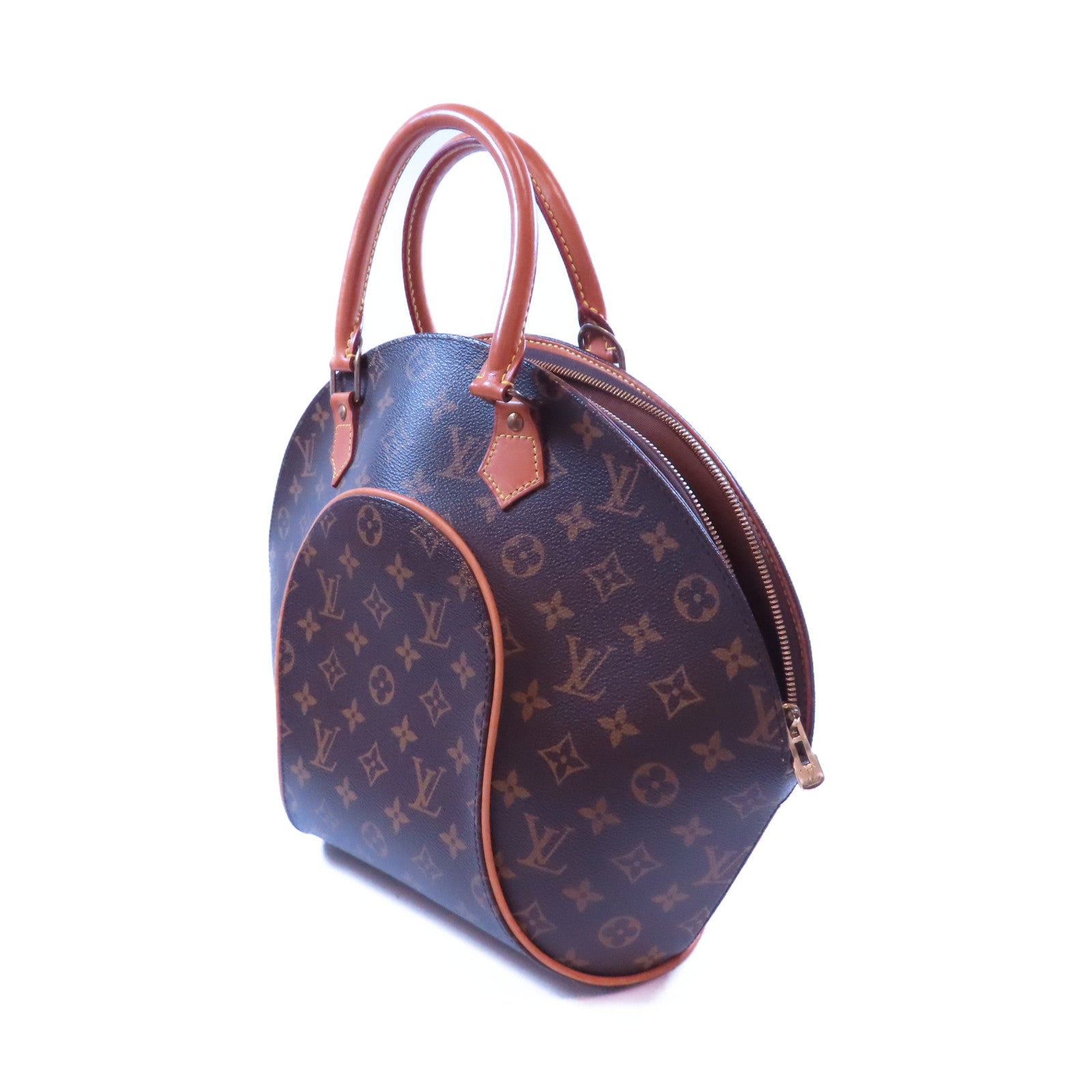 LOUIS VUITTON Monogram Elipse MM金扣手挽袋啡色
