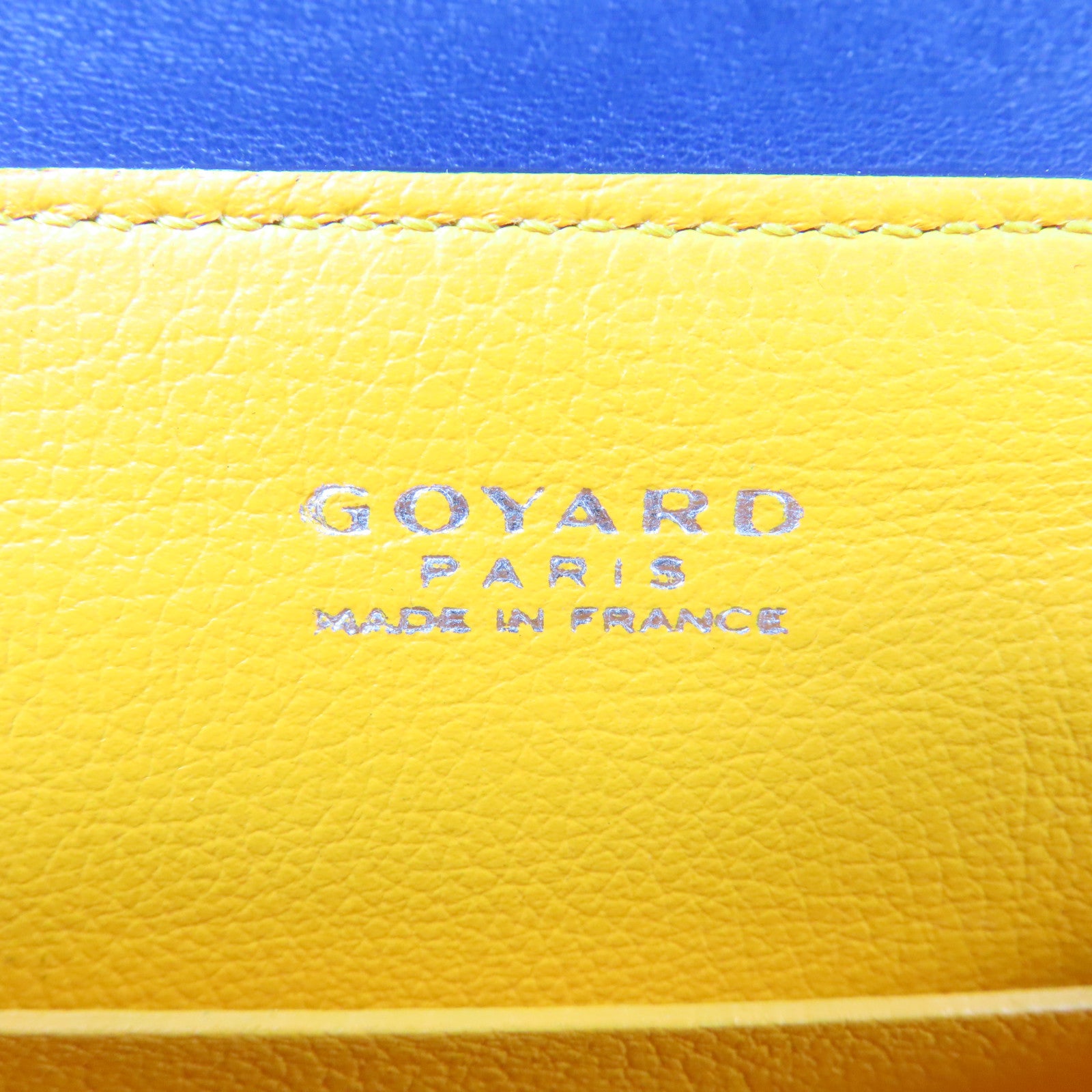 GOYARD 塗層帆布Saigon Structure Mini Bag銀扣手挽肩背兩用袋深藍色