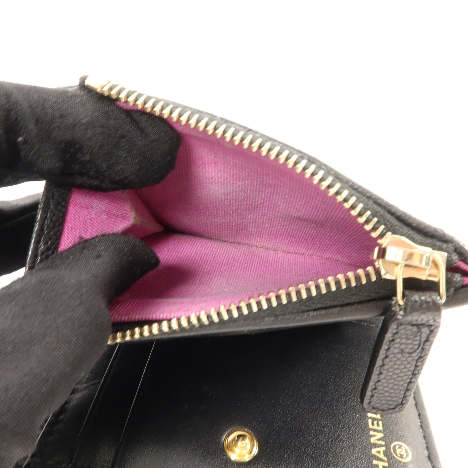 CHANEL 牛皮皮革Bifold Wallet錢包