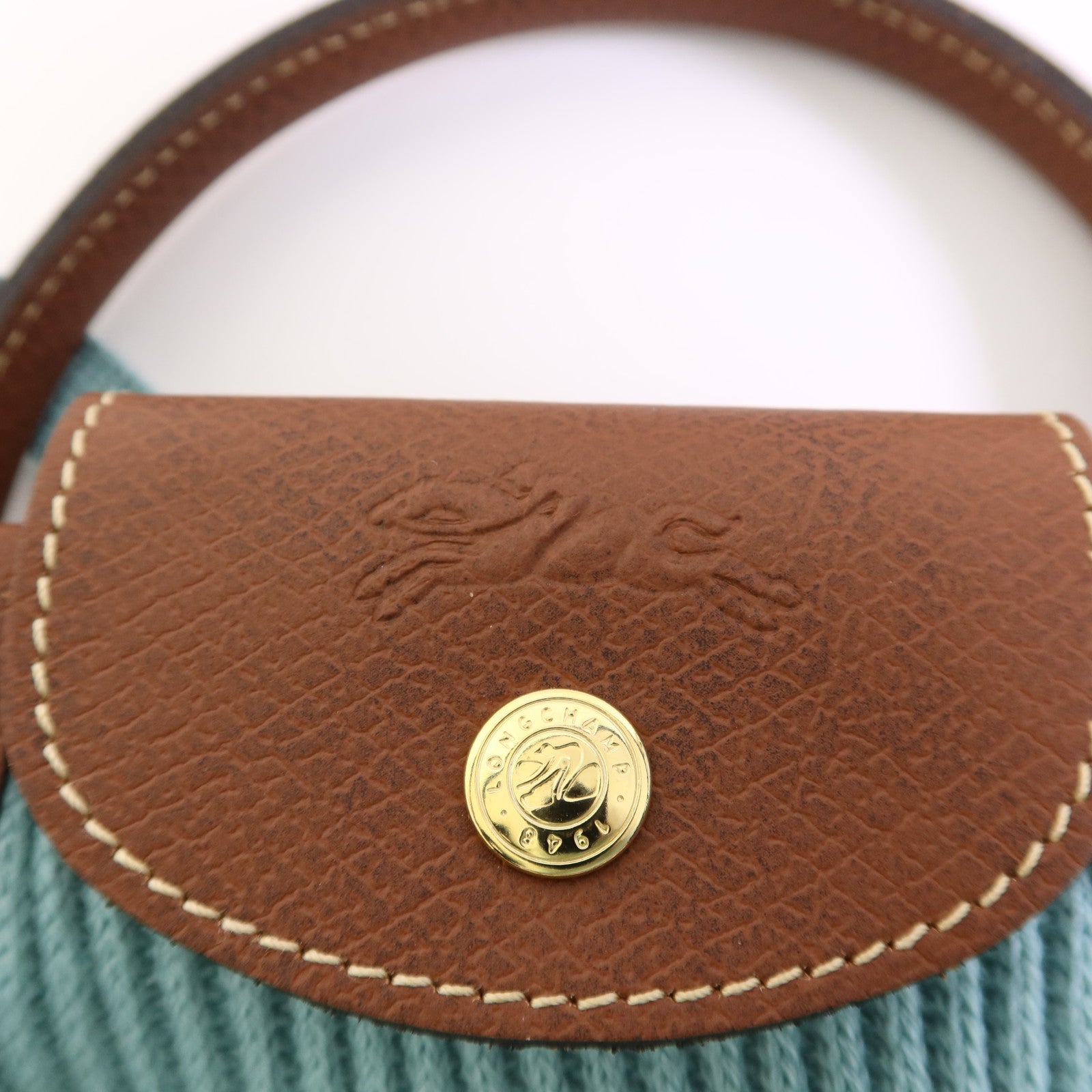 Longchamp 棉質/牛皮皮革2 Way Shoulder Bag金扣手挽肩背兩用袋