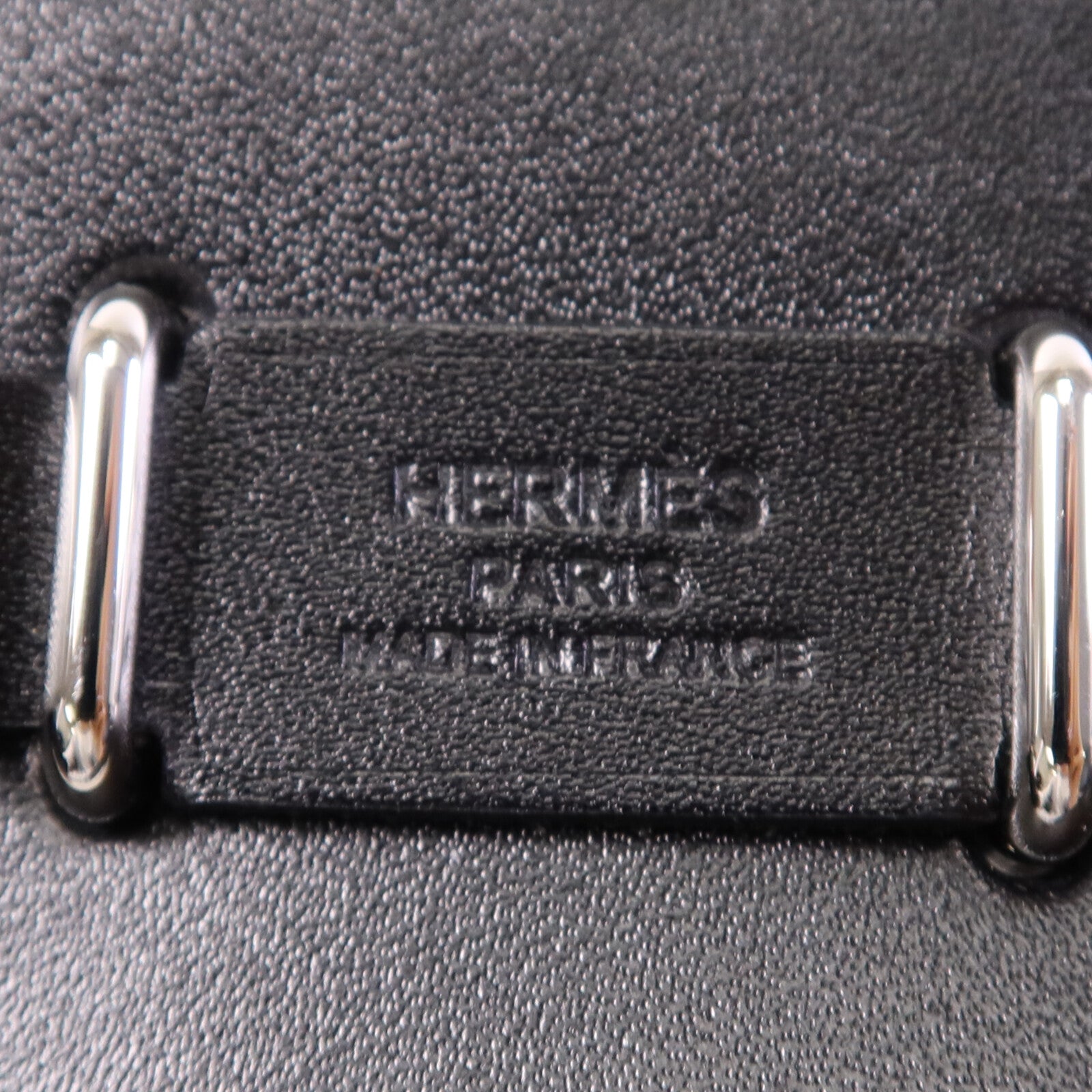 HERMES 帆布Mini Herbag銀扣肩背袋
