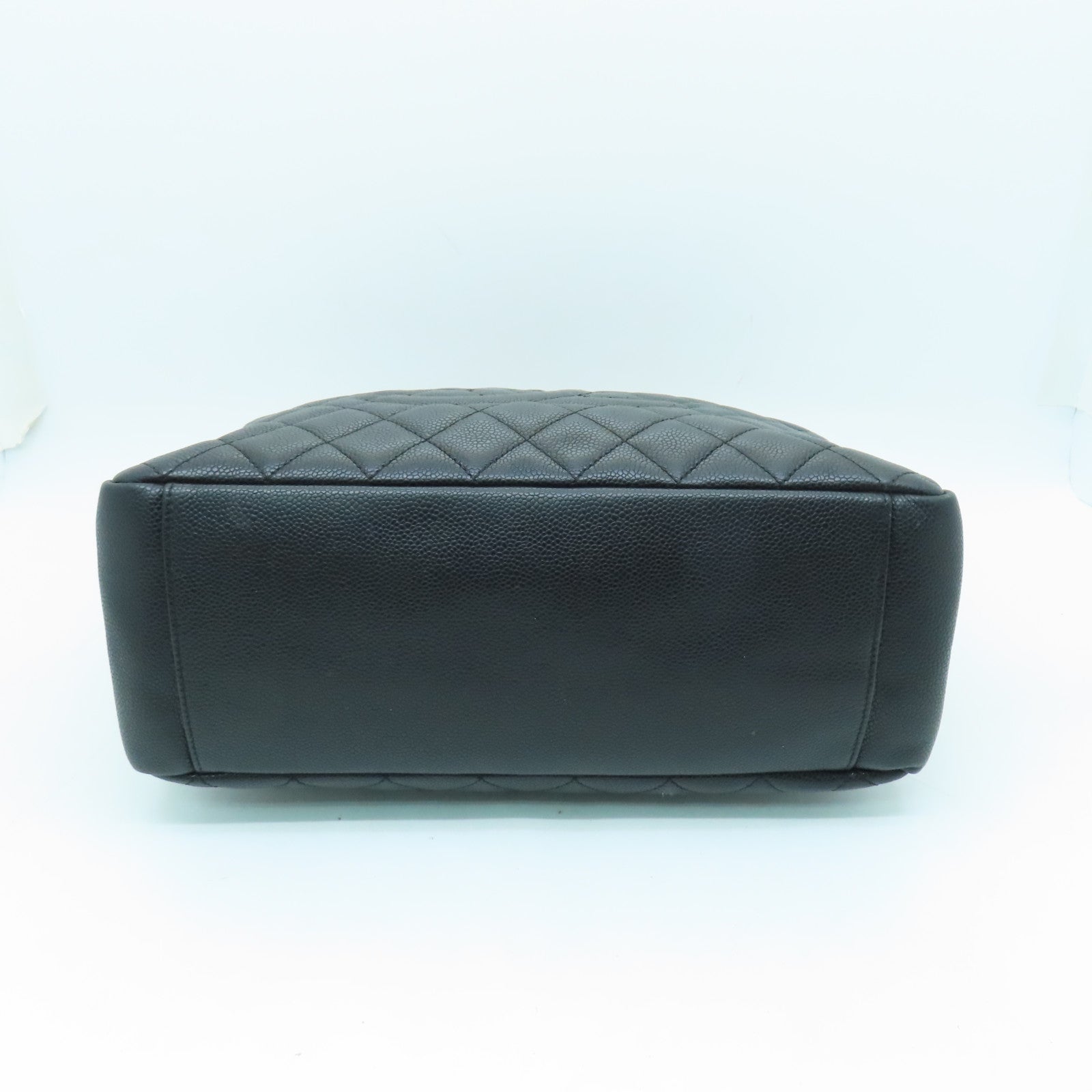 CHANEL 【激減優惠】菱格Caviar皮革GST Grand Shopping Tote Bag金扣肩背袋黑色
