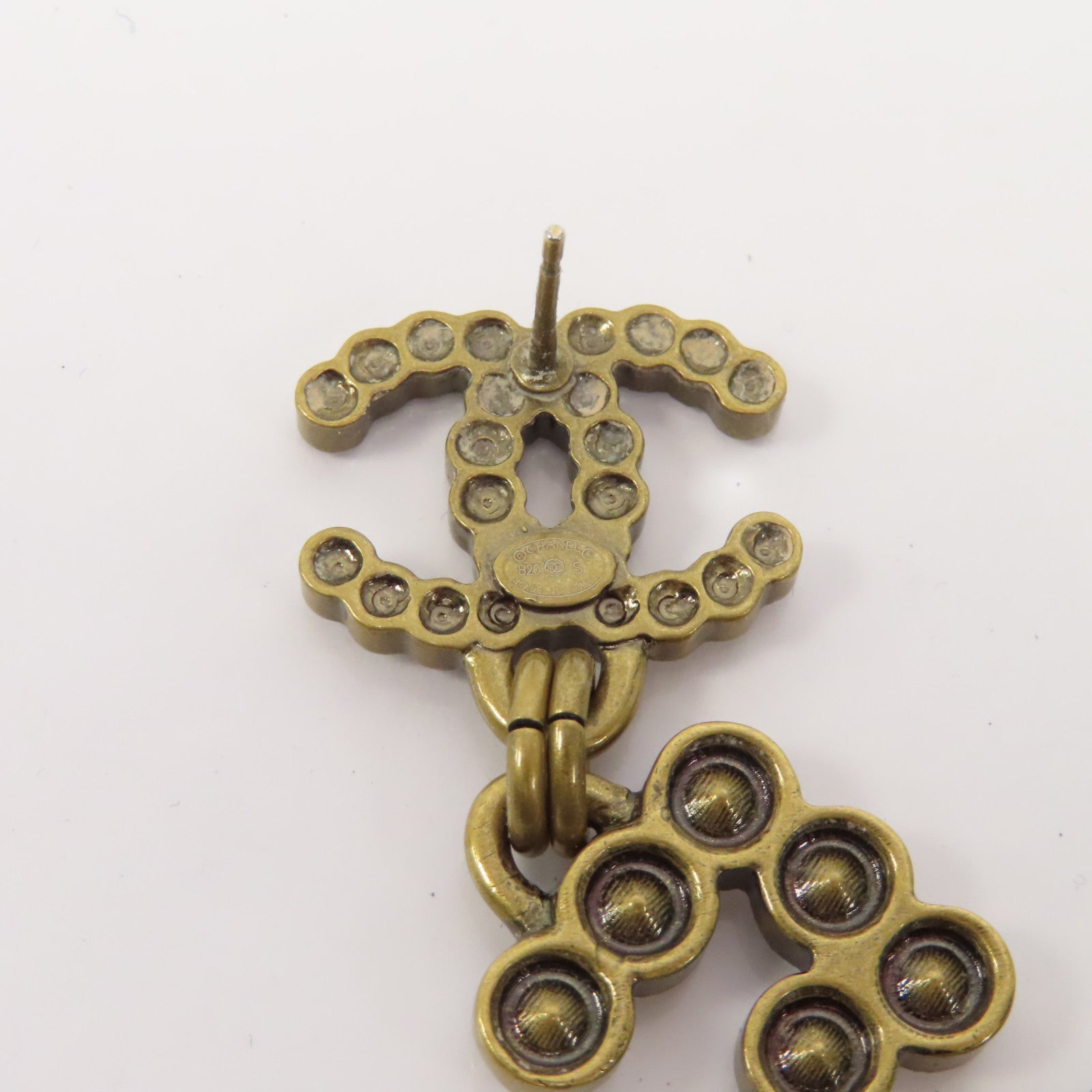 CHANEL PVC/金屬Earrings耳環金色/透明