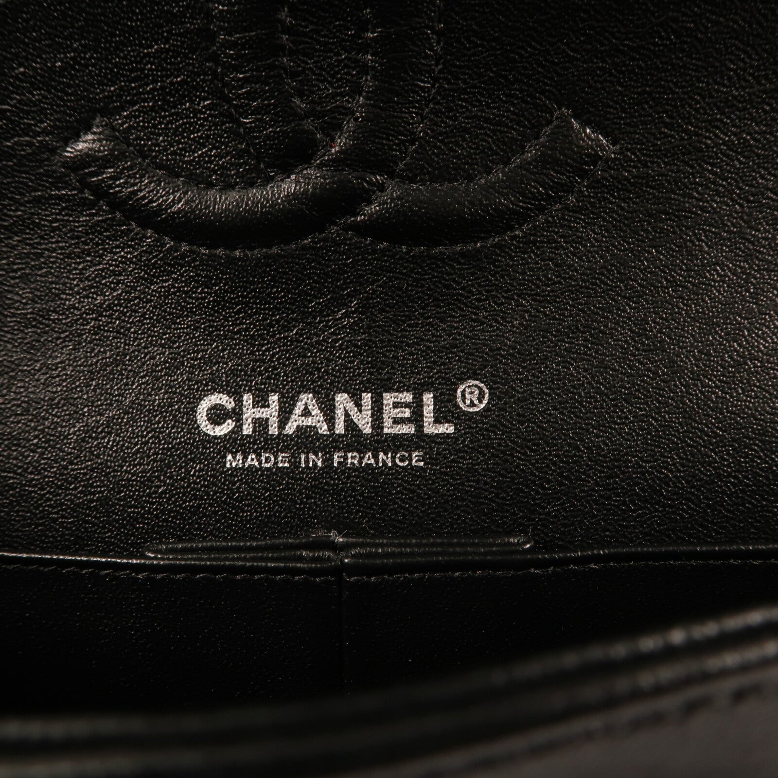 CHANEL 羊皮皮革Classic 25銀扣鏈帶肩背袋