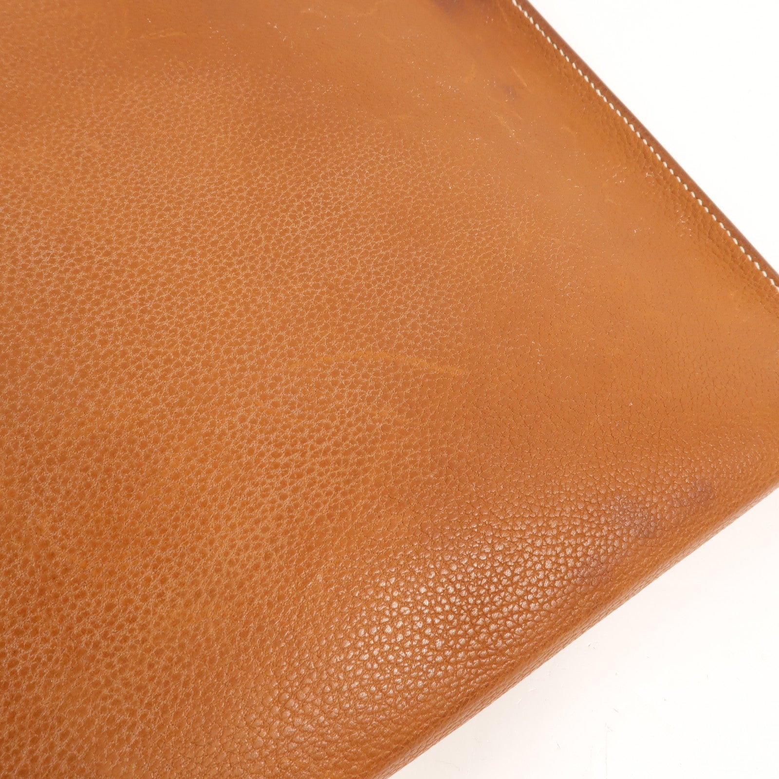 HERMES Barenia皮革Tribune Briefcase公事包Fauve