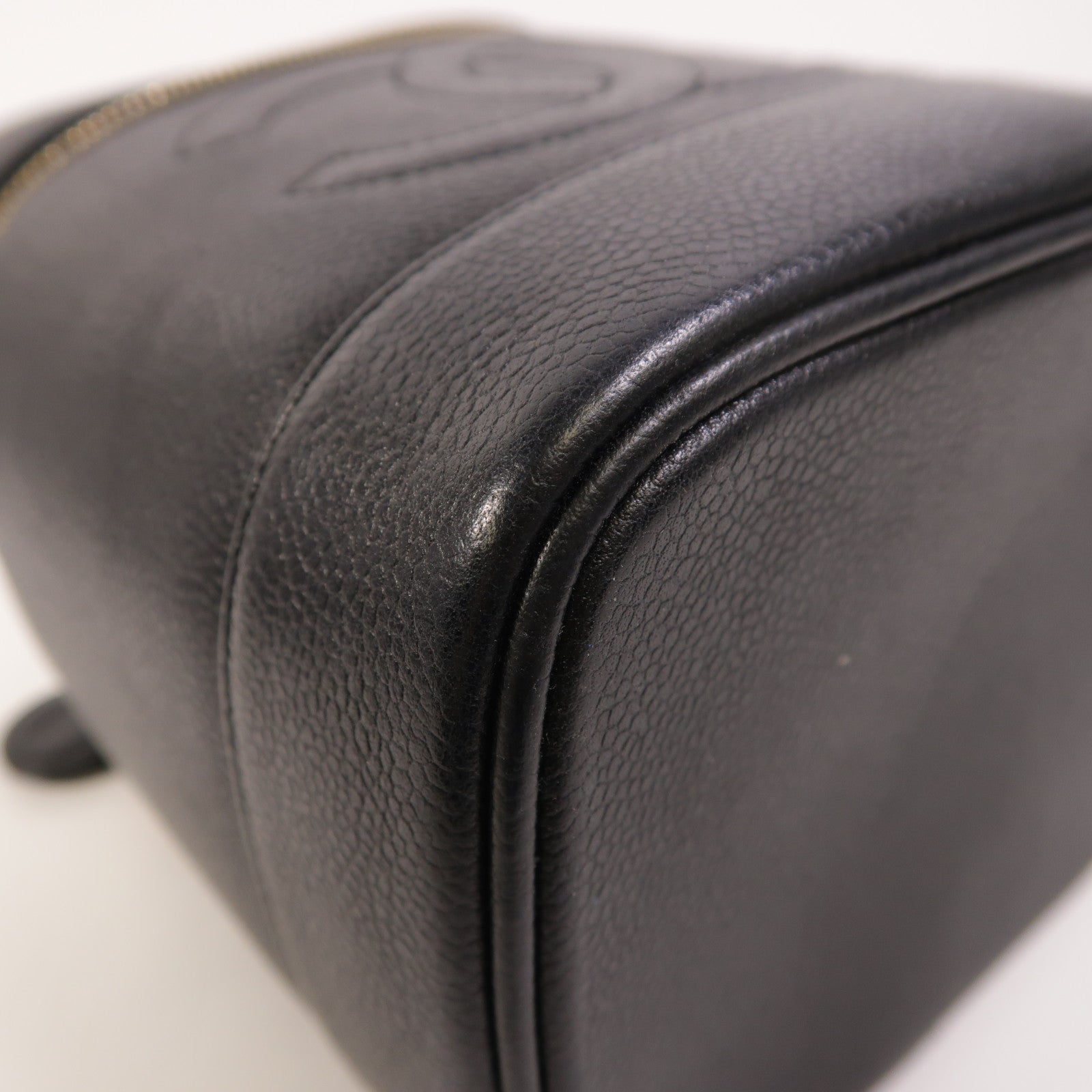 CHANEL 牛皮皮革Vintage Vanity Case金扣手挽袋