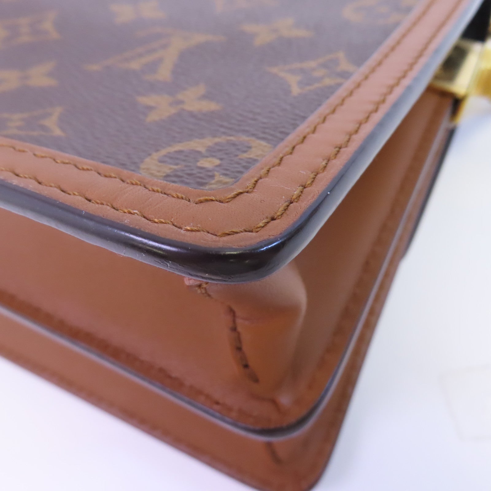 LOUIS VUITTON 【激減優惠】Monogram Reverse Mini Dauphine金扣肩背袋