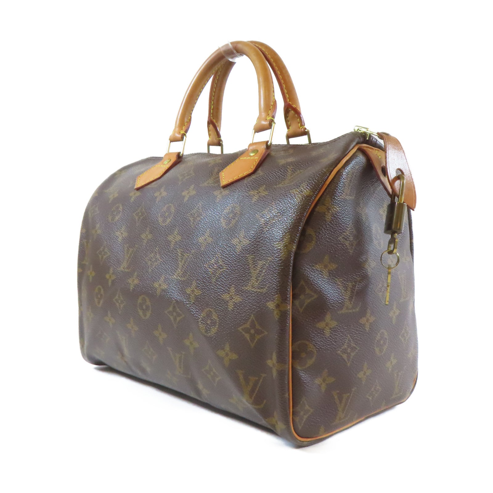 LOUIS VUITTON 【激減優惠】Monogram Speedy 30金扣手挽袋啡色