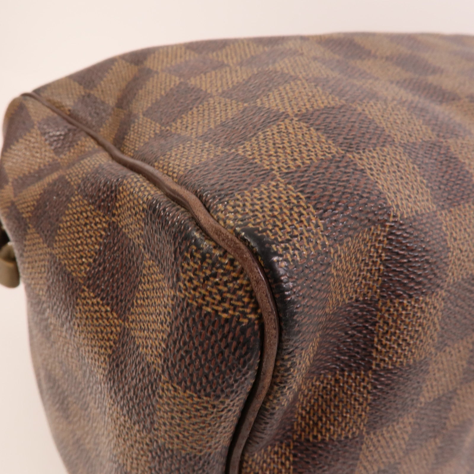 LOUIS VUITTON Damier Speedy 30金扣手挽袋