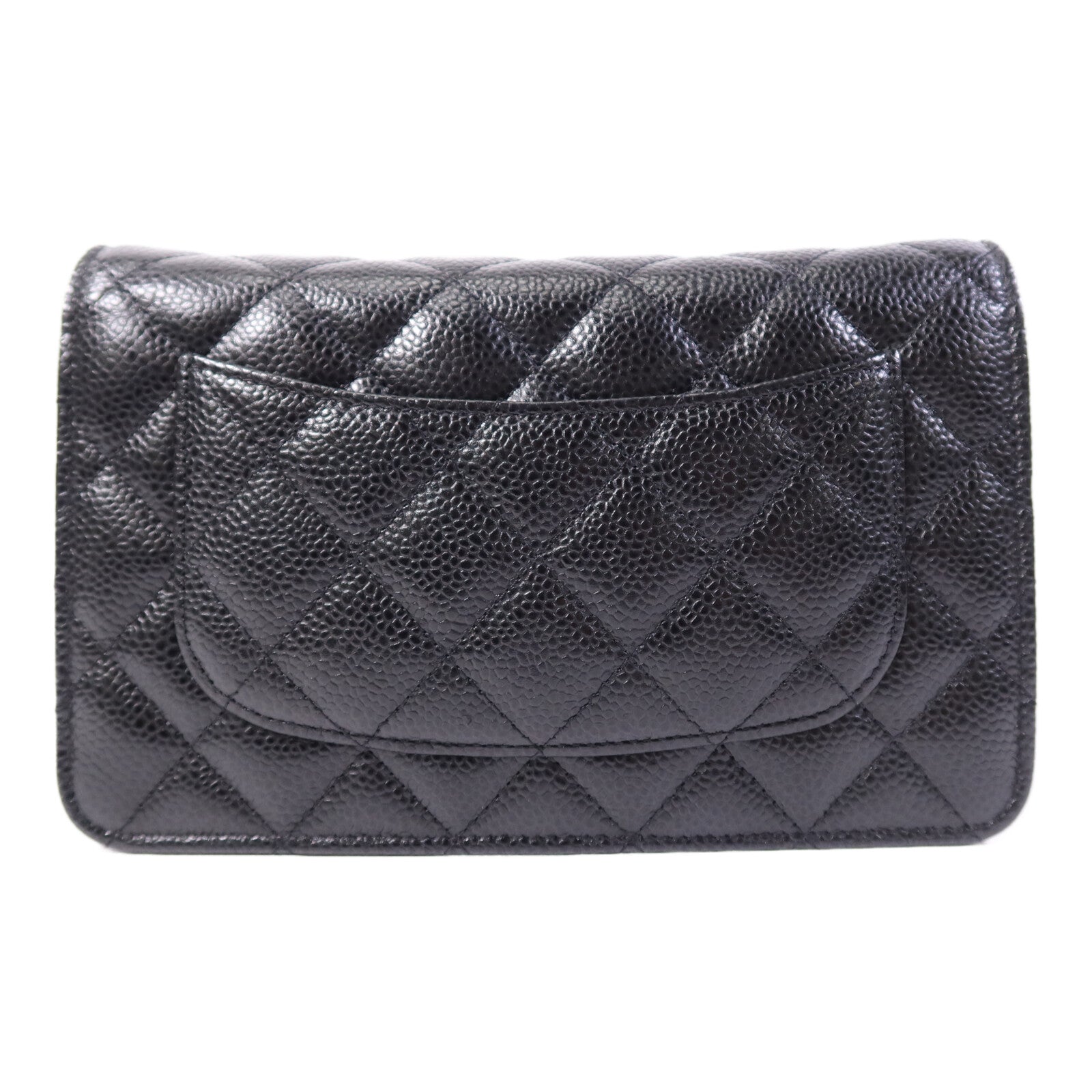 CHANEL 牛皮皮革WOC Wallet On Chain銀扣鏈帶肩背袋