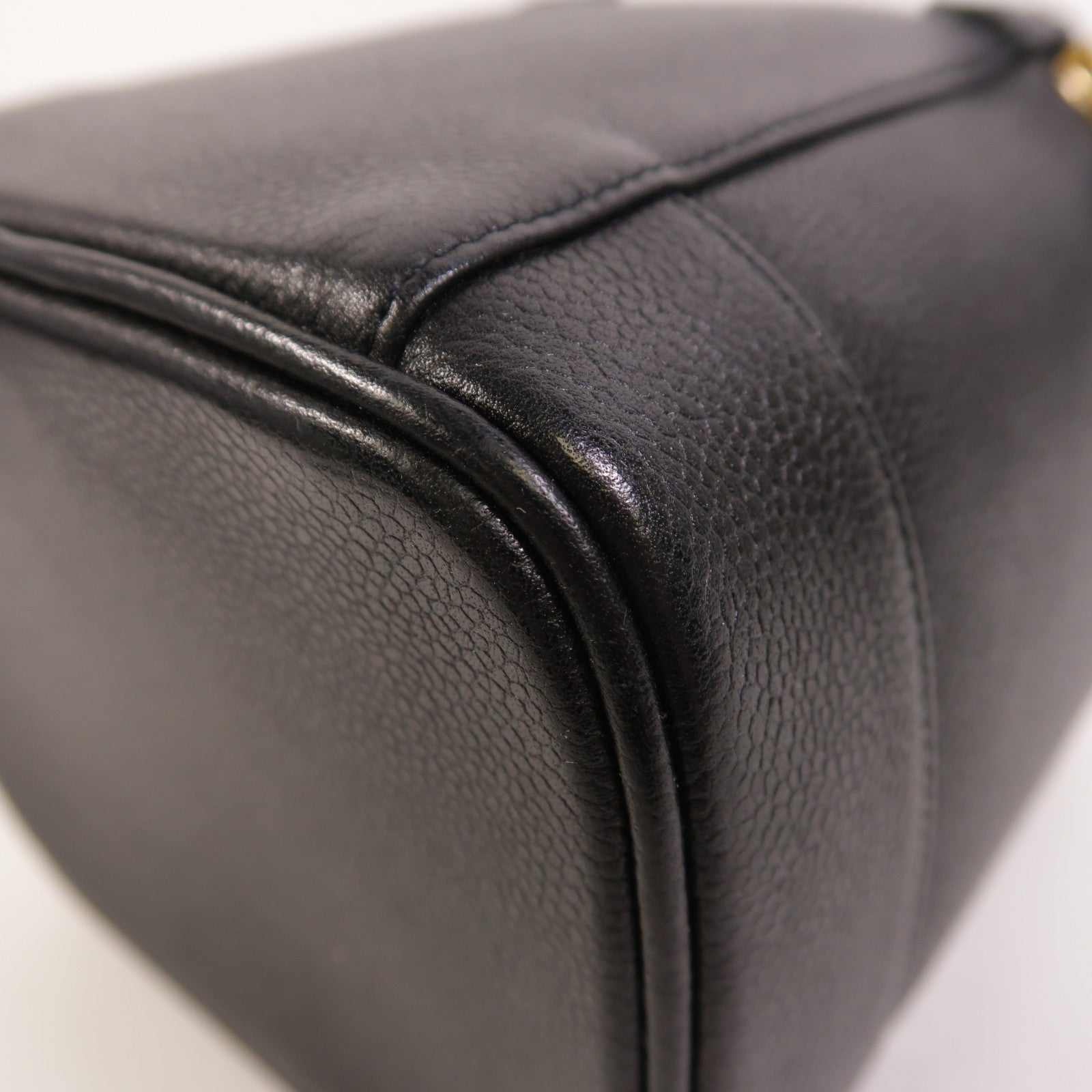 CHANEL 牛皮皮革Vintage Vanity Case金扣手挽袋