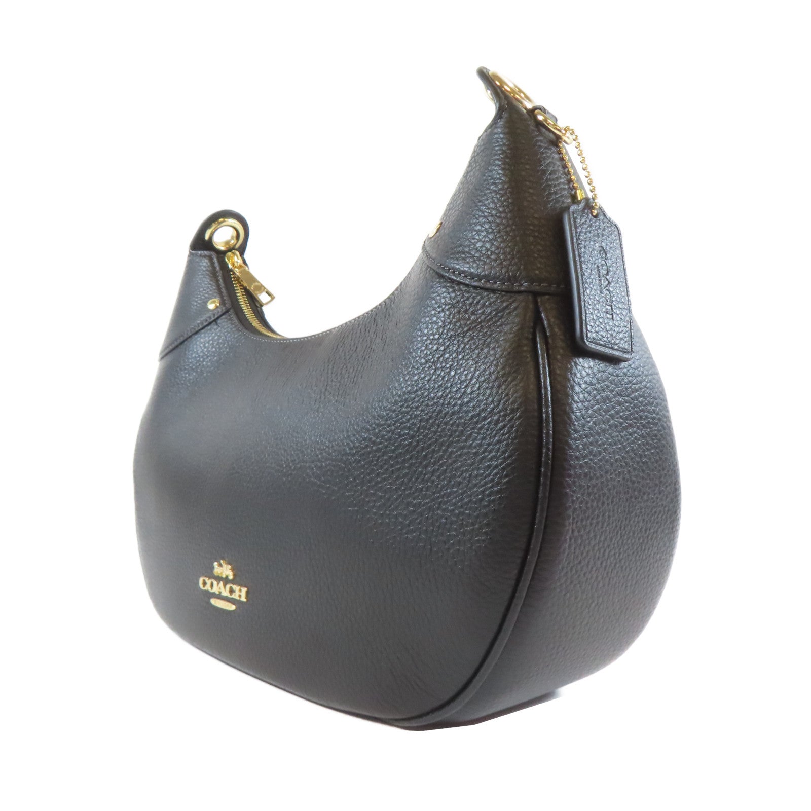 COACH 牛皮皮革Shoulder Bag金扣肩背袋黑色