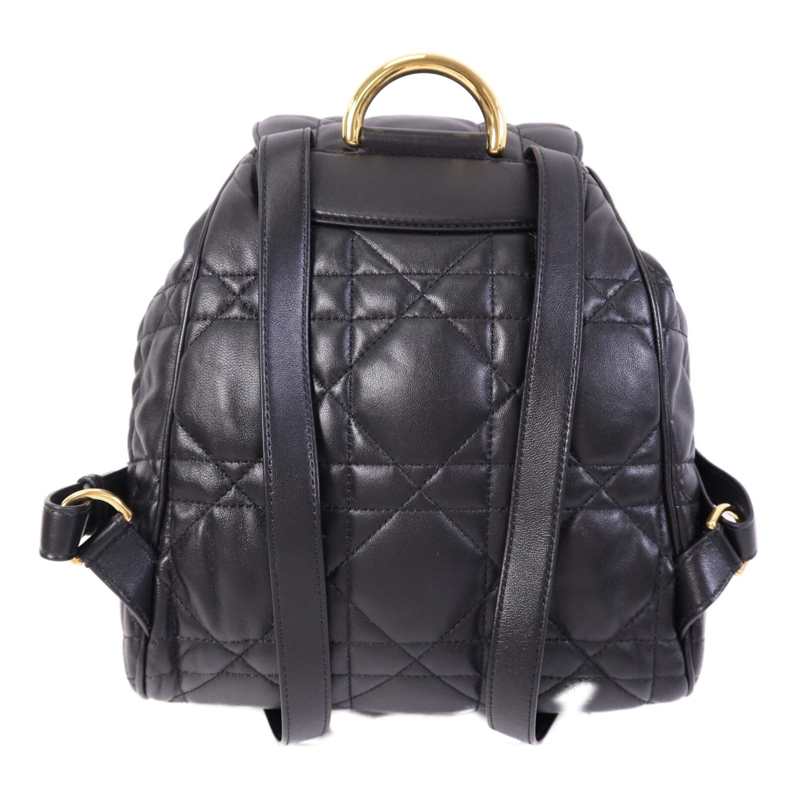 Dior 【激減優惠】羊皮皮革Caro Backpack Medium金扣背包