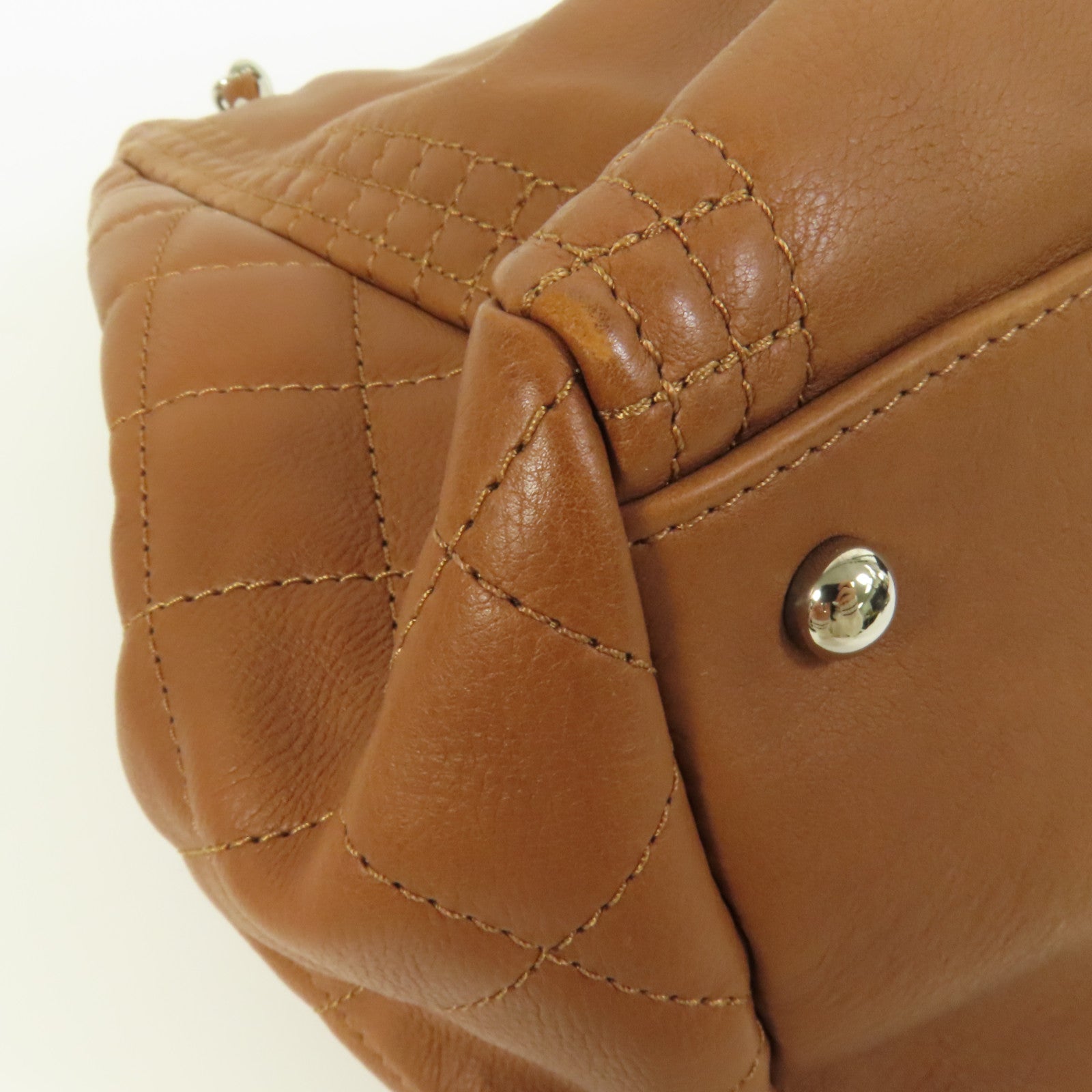 CHANEL 牛皮皮革Coco Bengal Tote銀扣肩背袋