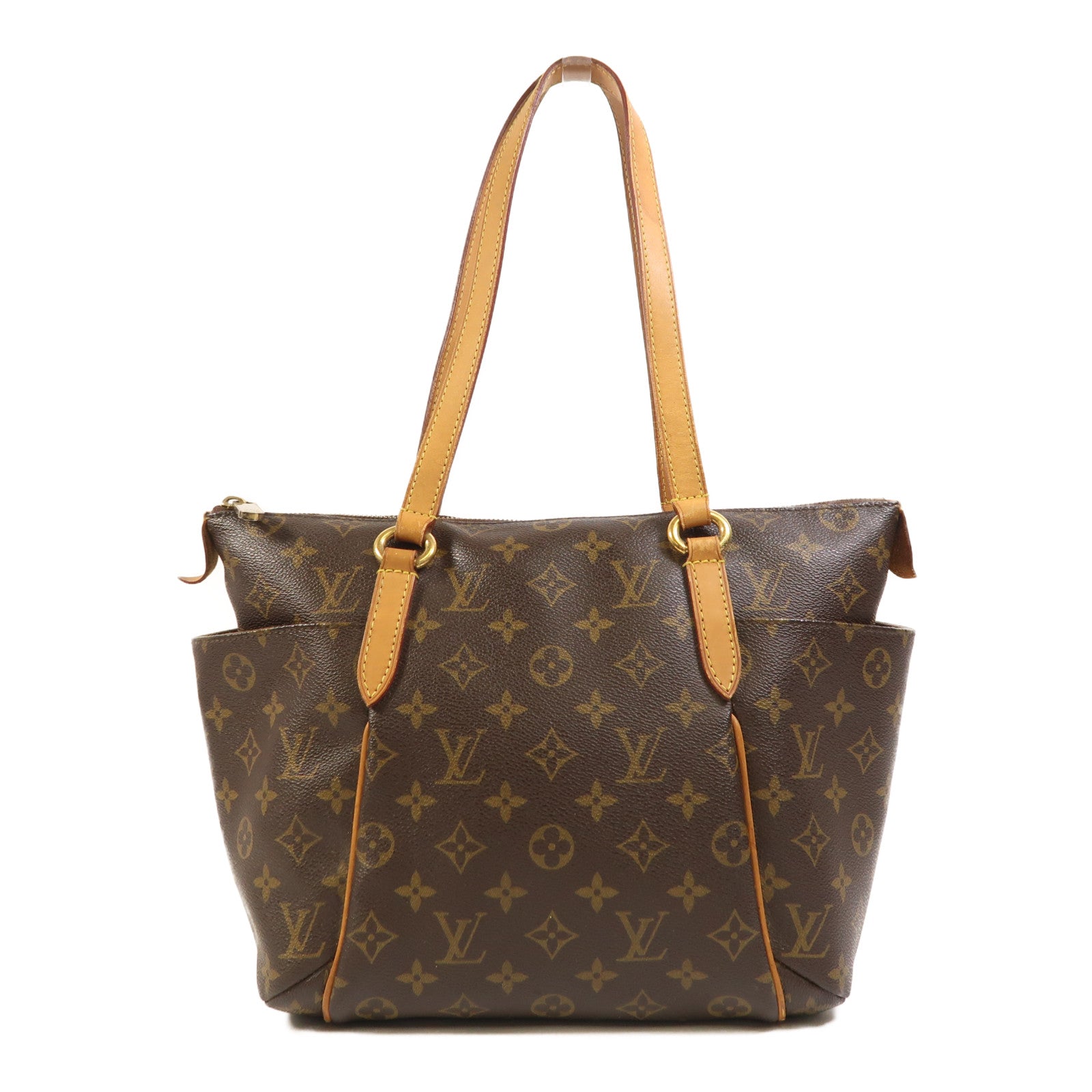 LOUIS VUITTON Monogram Totally PM金扣肩背袋/手挽袋棕色