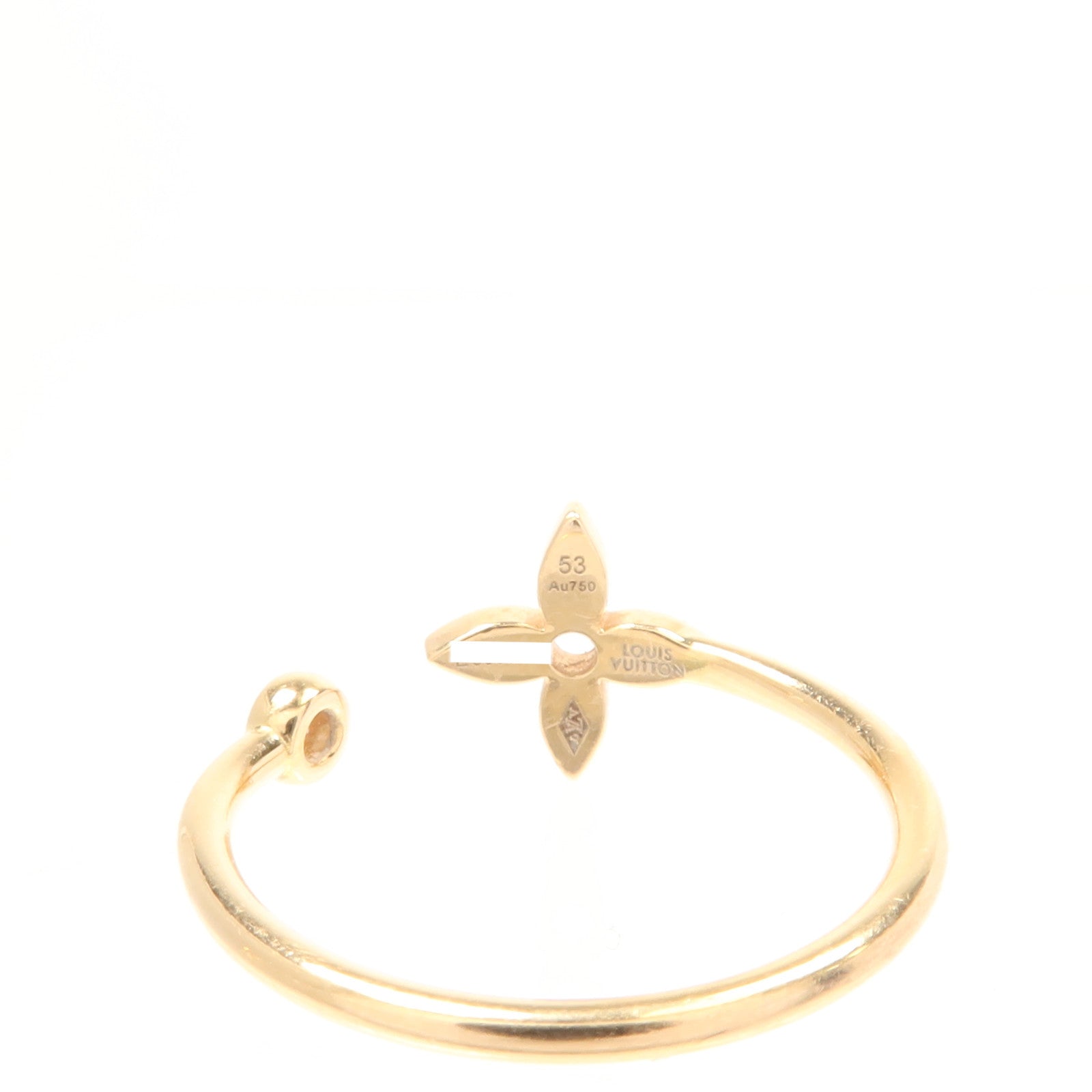 LOUIS VUITTON 18K白金/黃金/玫瑰金Diamond Idylle Blossom Ring鑽石戒指US#6.25