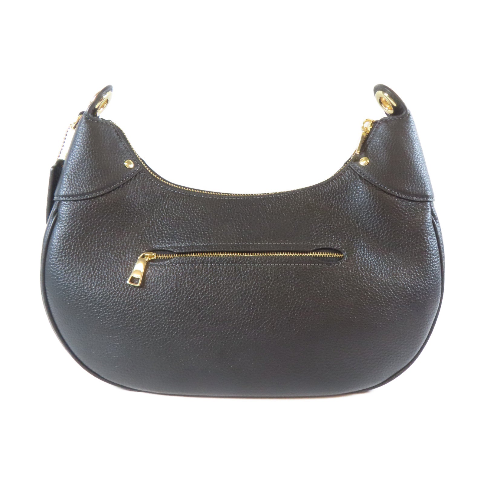 COACH 牛皮皮革Shoulder Bag金扣肩背袋黑色