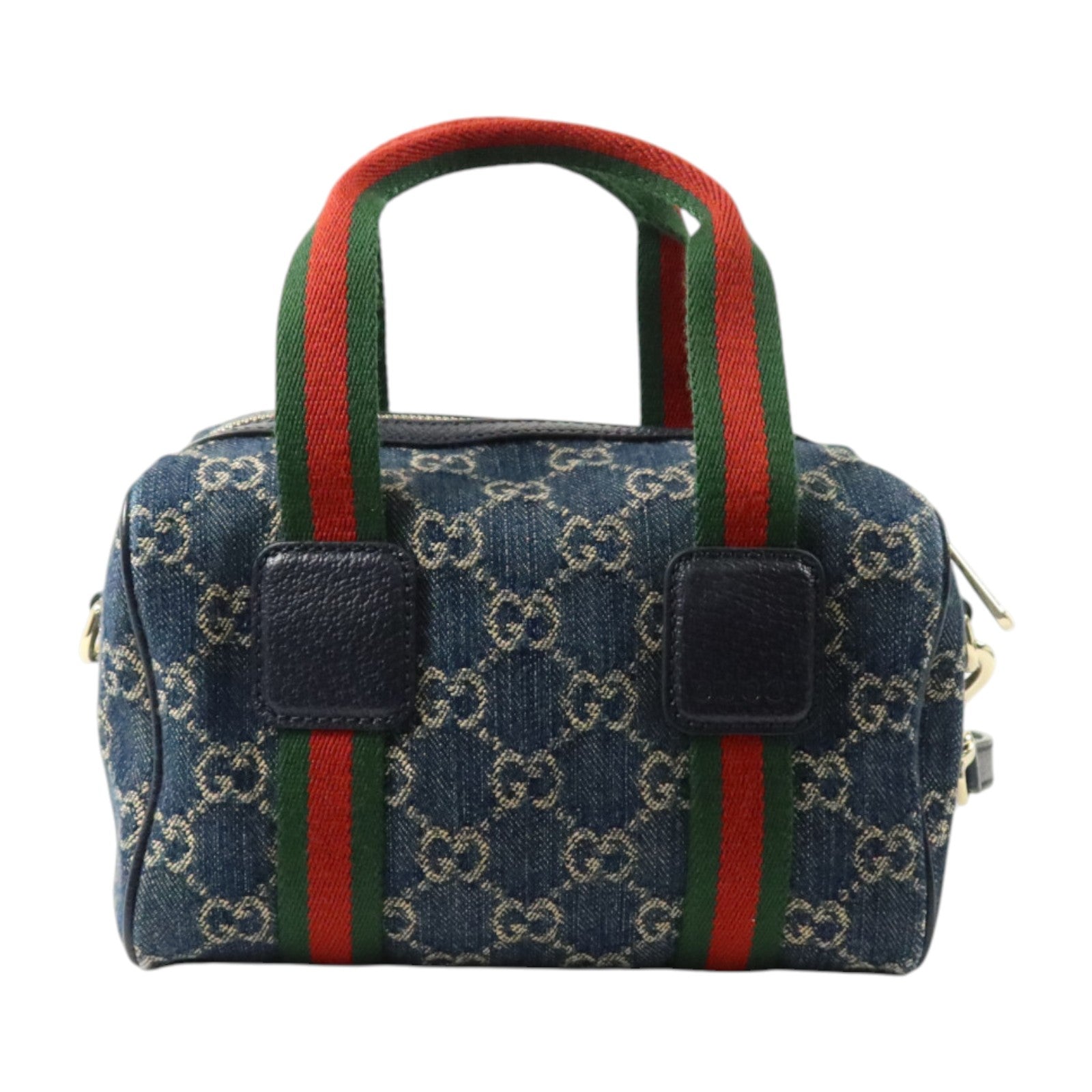 GUCCI 牛仔布Ophidia Boston銀扣手挽肩背兩用袋