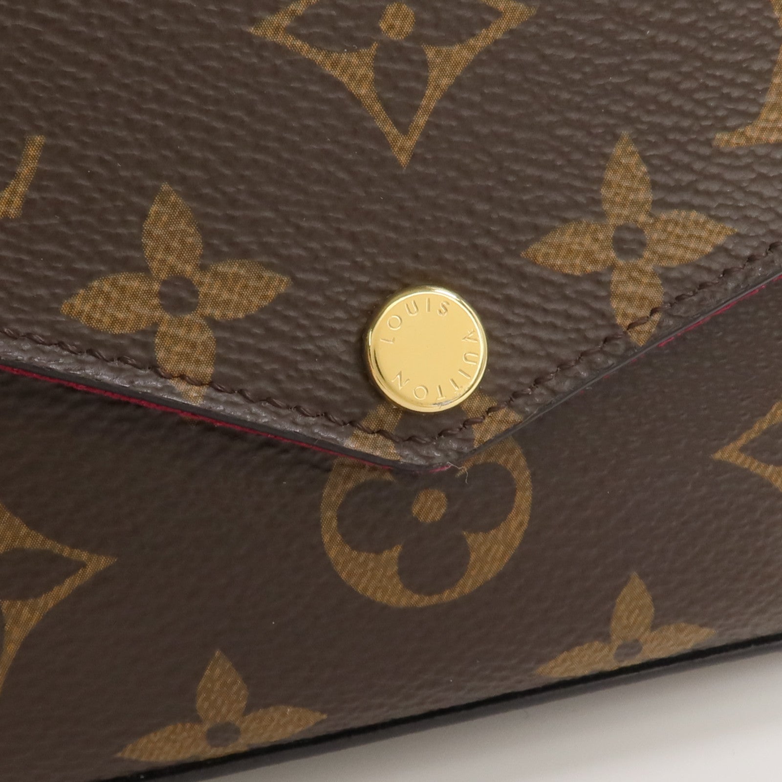 LOUIS VUITTON Monogram Pochette Felicie金扣鏈帶肩背袋