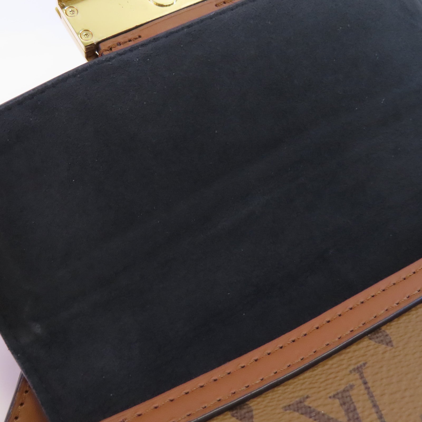 LOUIS VUITTON 【激減優惠】Monogram Reverse Mini Dauphine金扣肩背袋