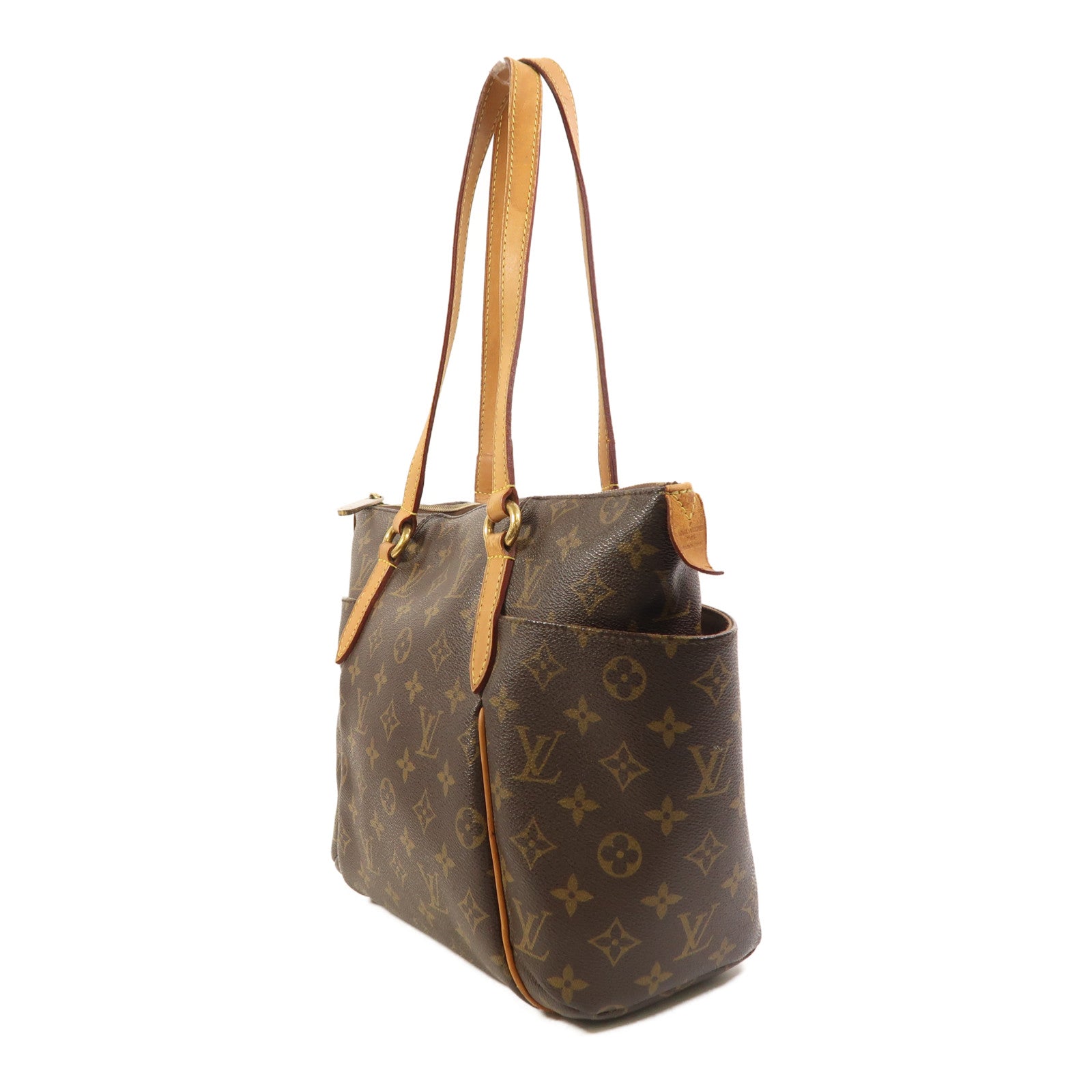 LOUIS VUITTON Monogram Totally PM金扣肩背袋/手挽袋棕色
