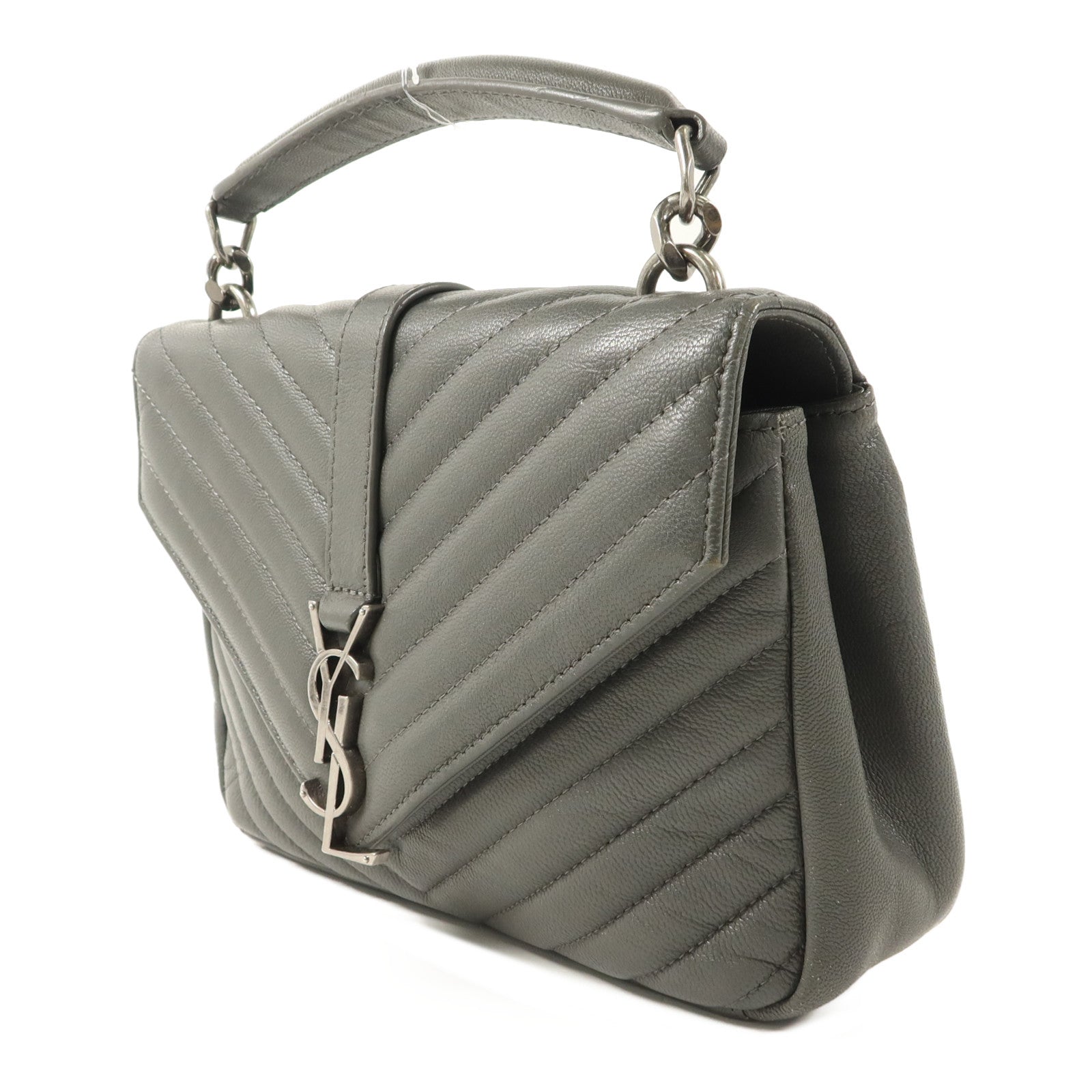 SAINT LAURENT 牛皮皮革College Bag鏈帶肩背袋