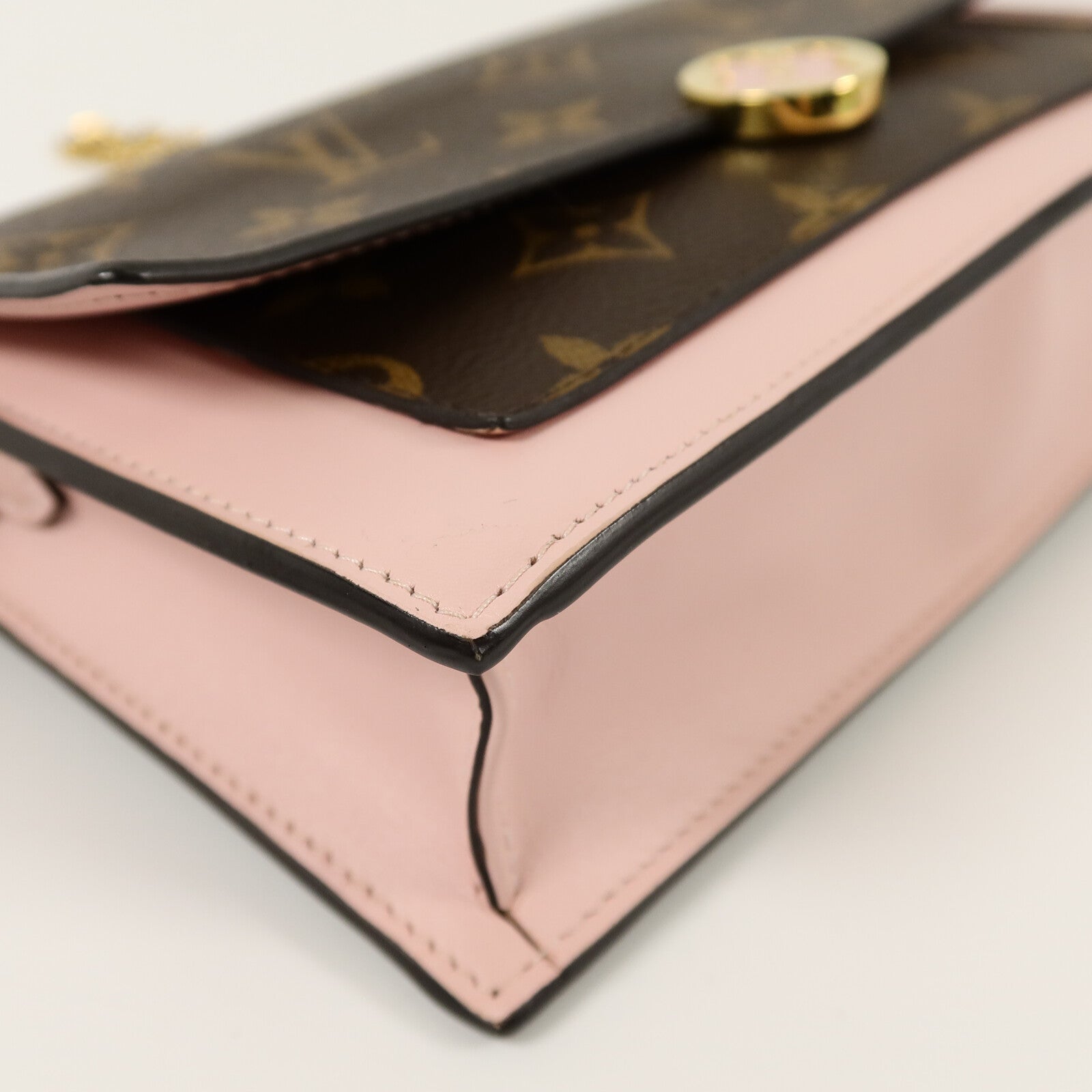 LOUIS VUITTON Monogram Flore Chain Wallet鏈帶肩背袋
