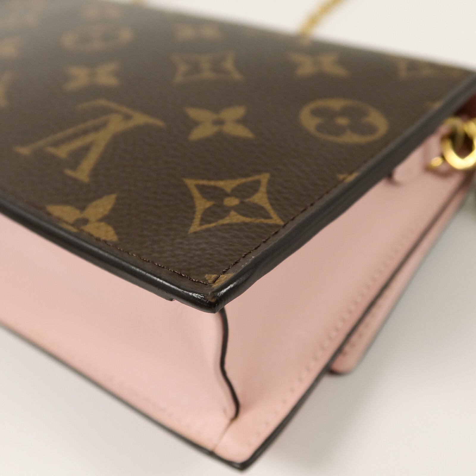 LOUIS VUITTON Monogram Flore Chain Wallet鏈帶肩背袋