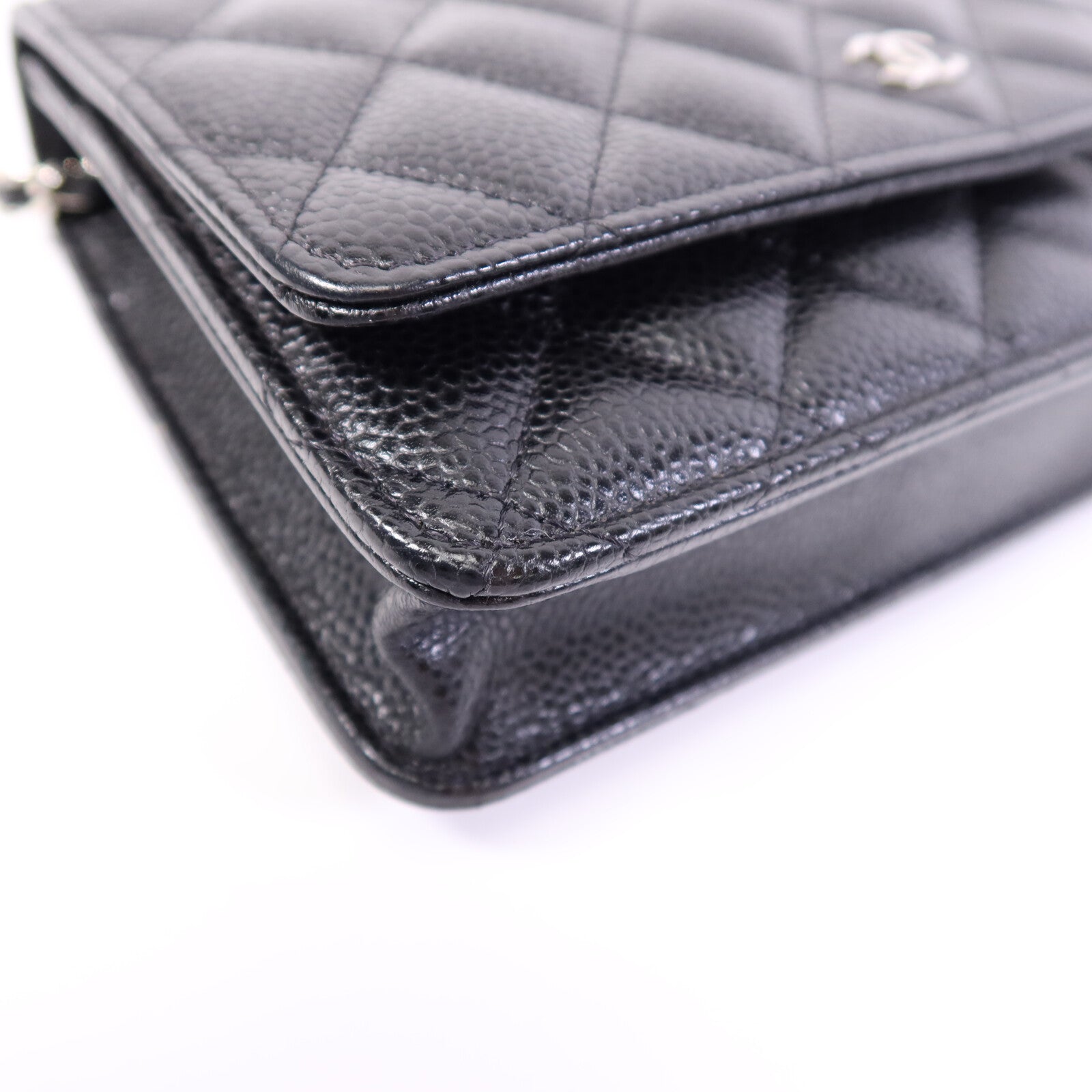 CHANEL 牛皮皮革WOC Wallet On Chain銀扣鏈帶肩背袋