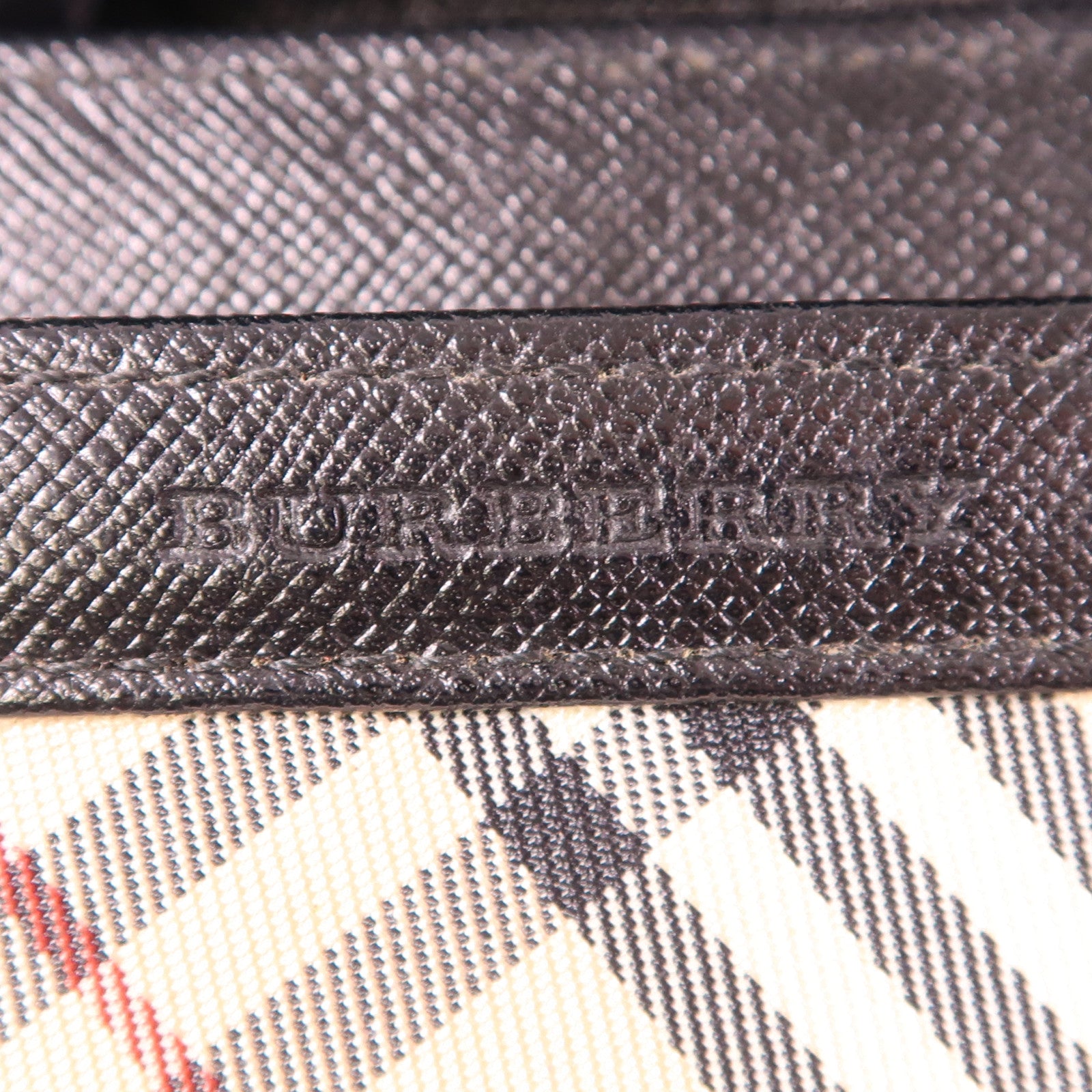 BURBERRY 帆布/皮革Wallet銀扣錢包