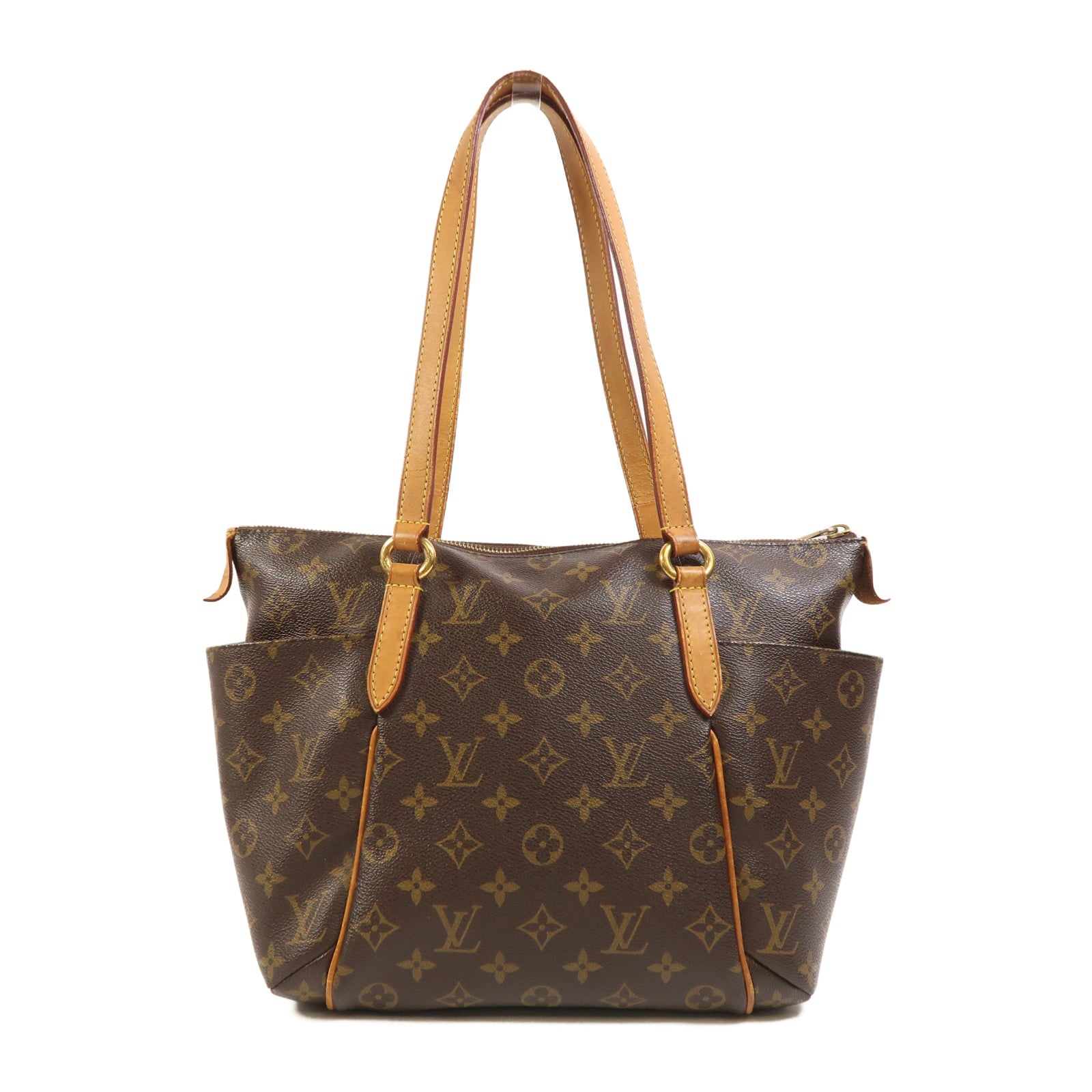 LOUIS VUITTON Monogram Totally PM金扣肩背袋/手挽袋棕色