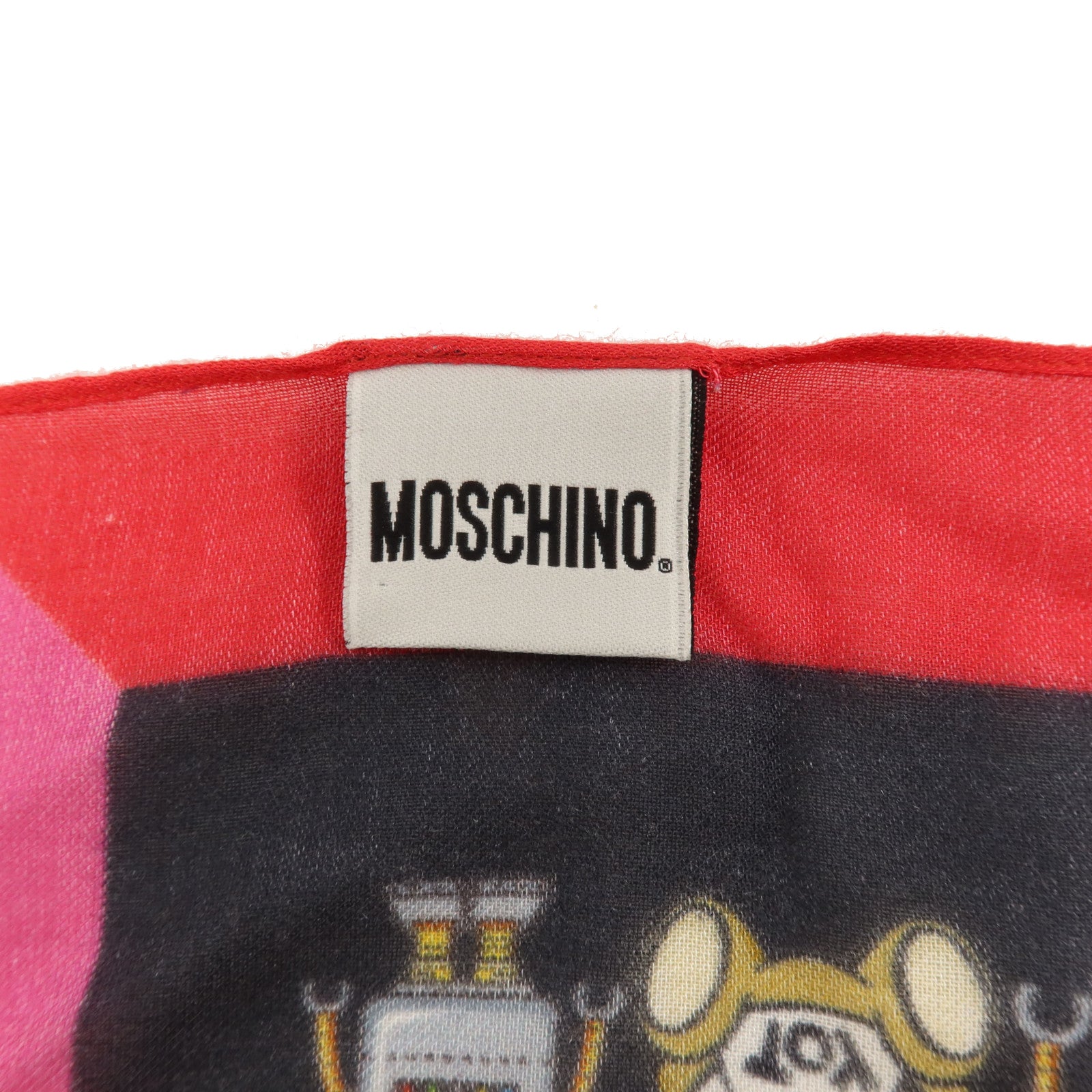 MOSCHINO 莫代爾/羊絨Toy Robot Scarf 145x43cm圍巾