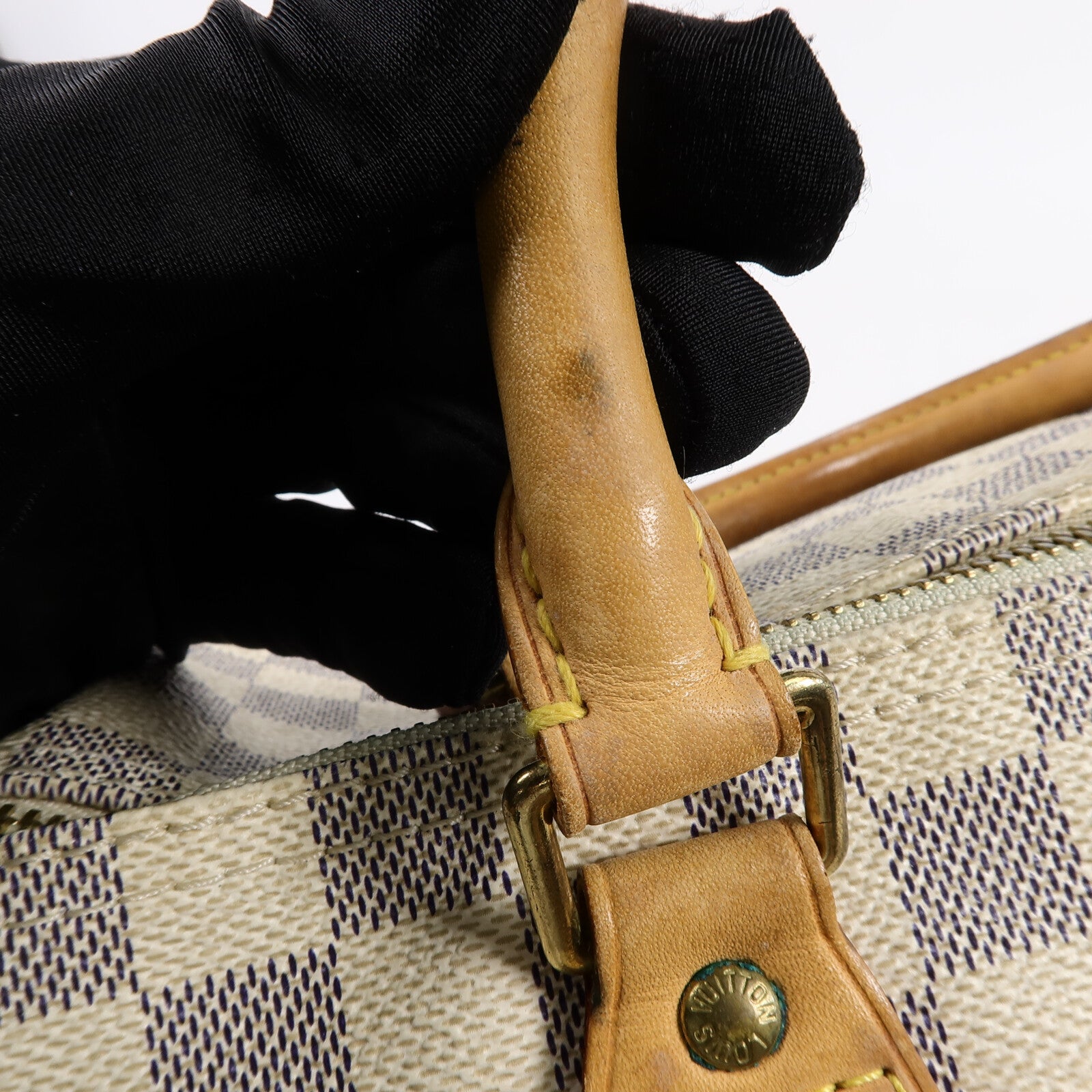 LOUIS VUITTON Damier Azur Speedy 30手挽袋