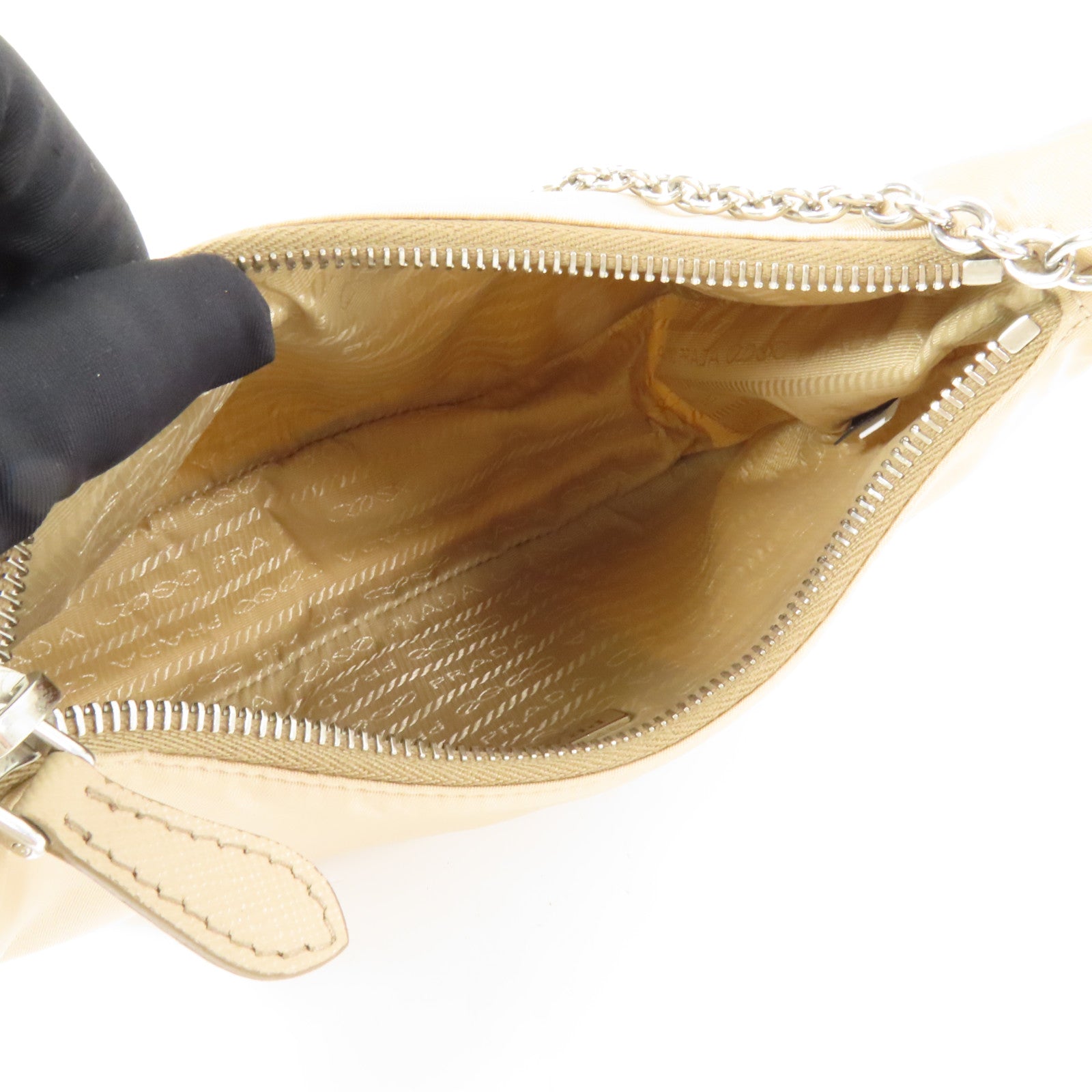 PRADA PRADA 尼龍Re-Edition 2005銀扣手挽肩背兩用袋