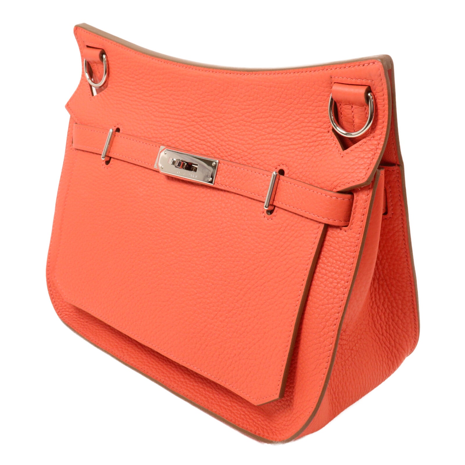 HERMES Clemence皮革Jypsiere 28肩背袋Rose Jaipur