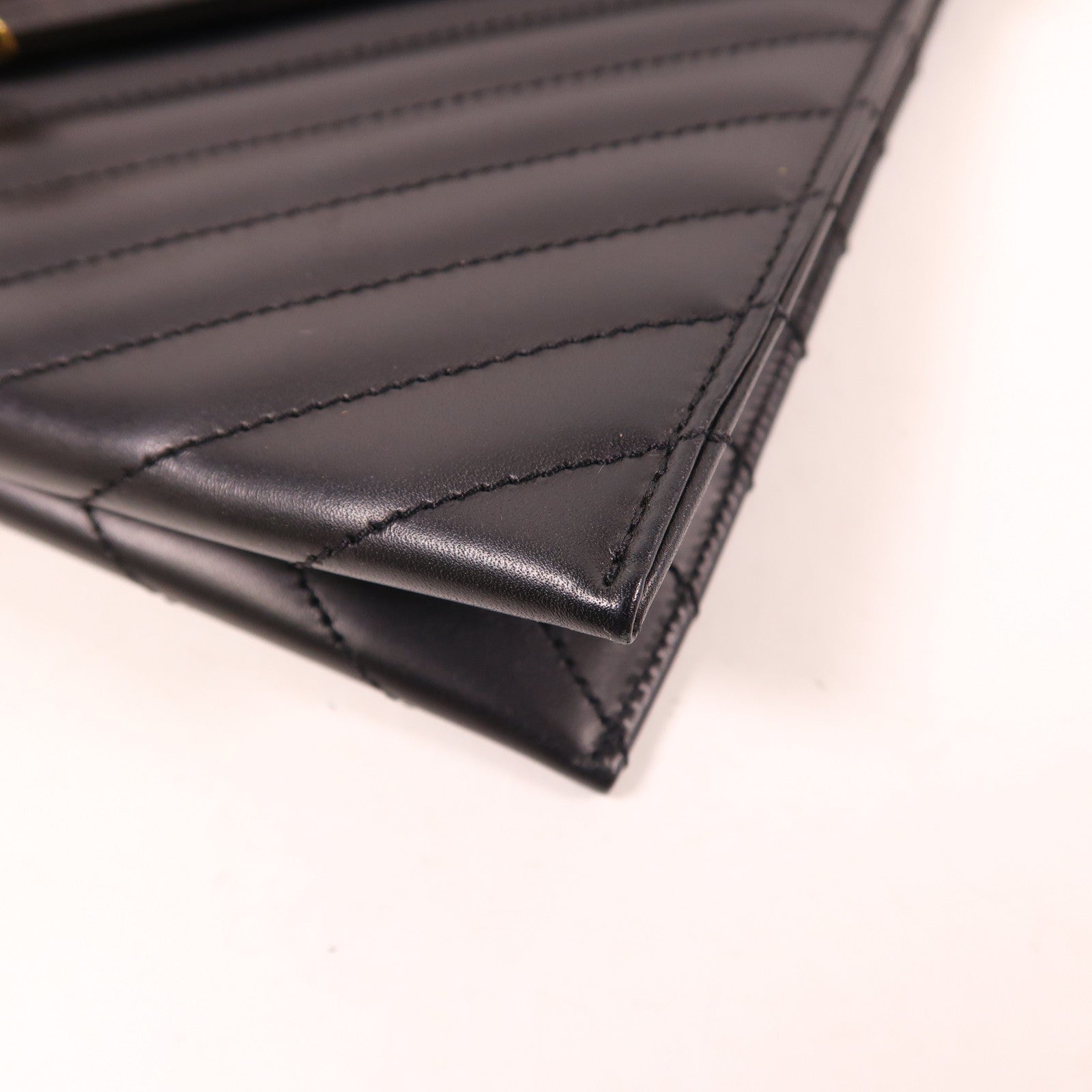 SAINT LAURENT 【激減優惠】牛皮皮革Chain Shoulder金扣鏈帶肩背袋