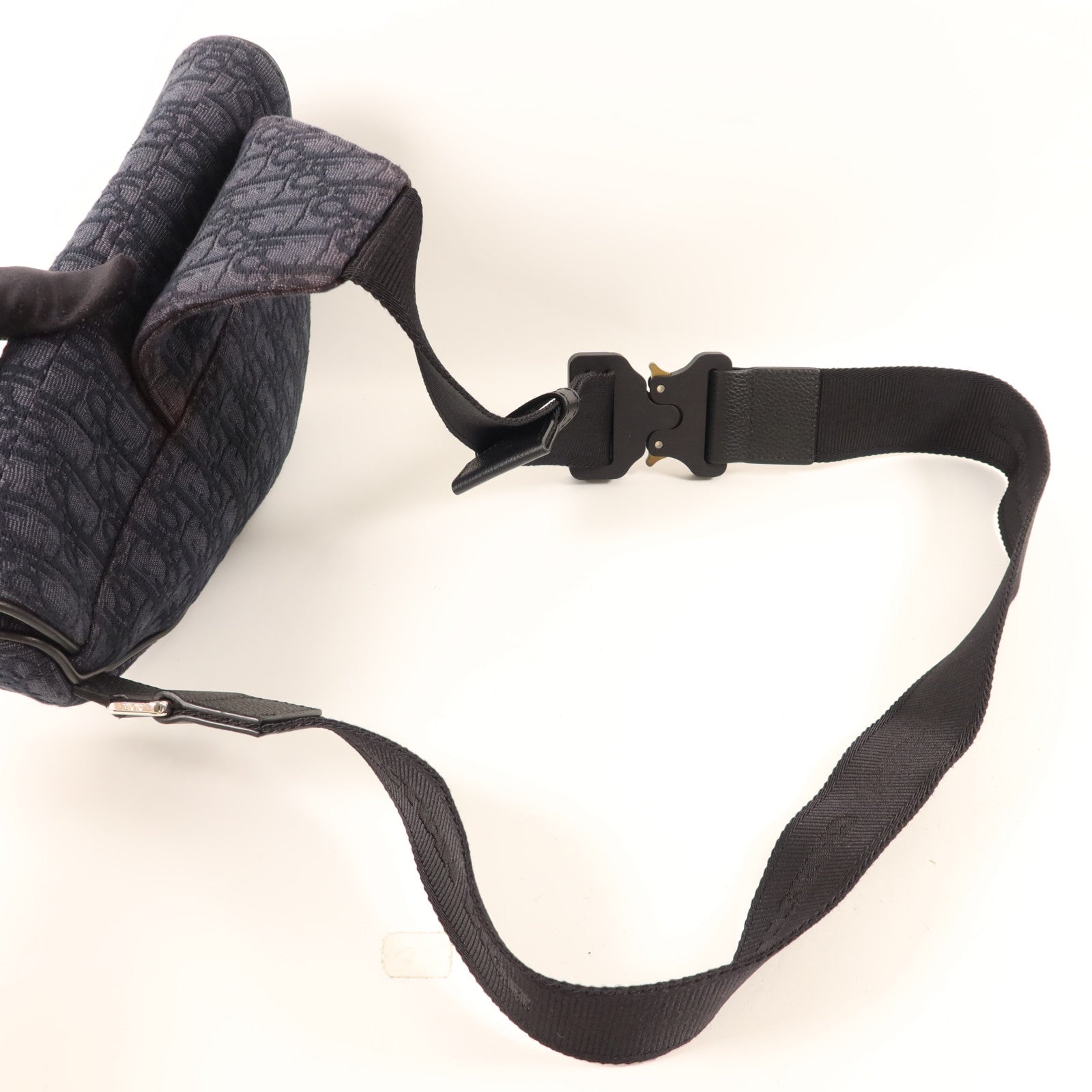 Dior 【激減優惠】帆布Saddle Bag銀扣肩背袋