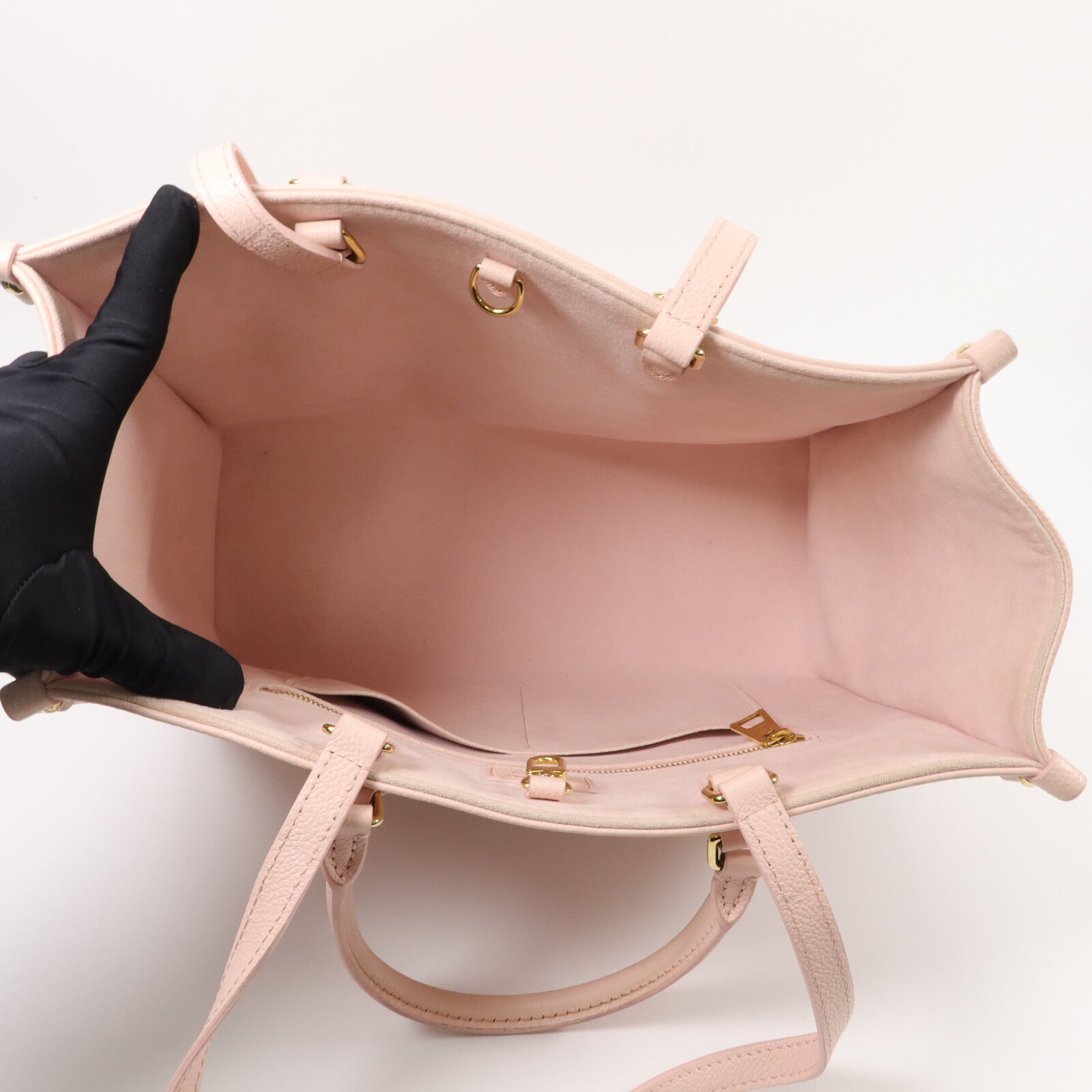 LOUIS VUITTON Monogram Empreeinte On The Go MM手挽肩背兩用袋