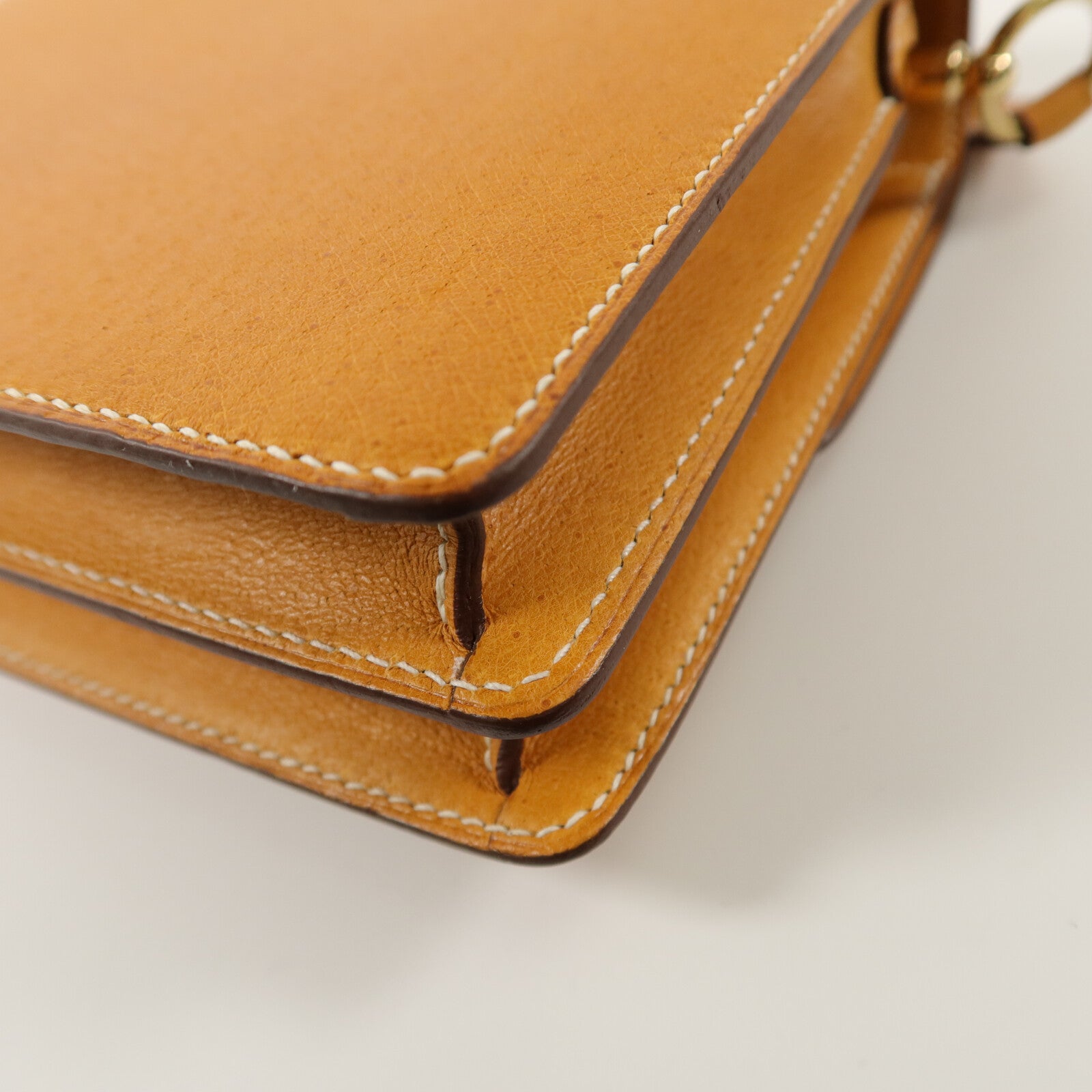 HERMES Peau De Porc皮革Roulis Mini肩背袋Toffee