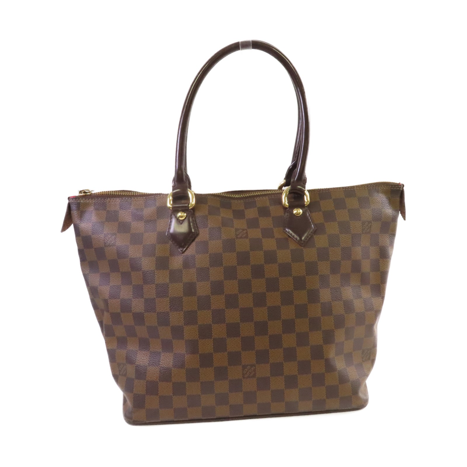 LOUIS VUITTON Damier Ebene Saleya MM Tote Bag金扣肩背袋啡色