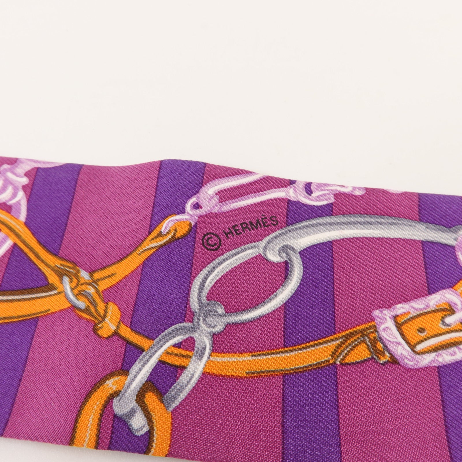 HERMES 絲質Twilly絲巾