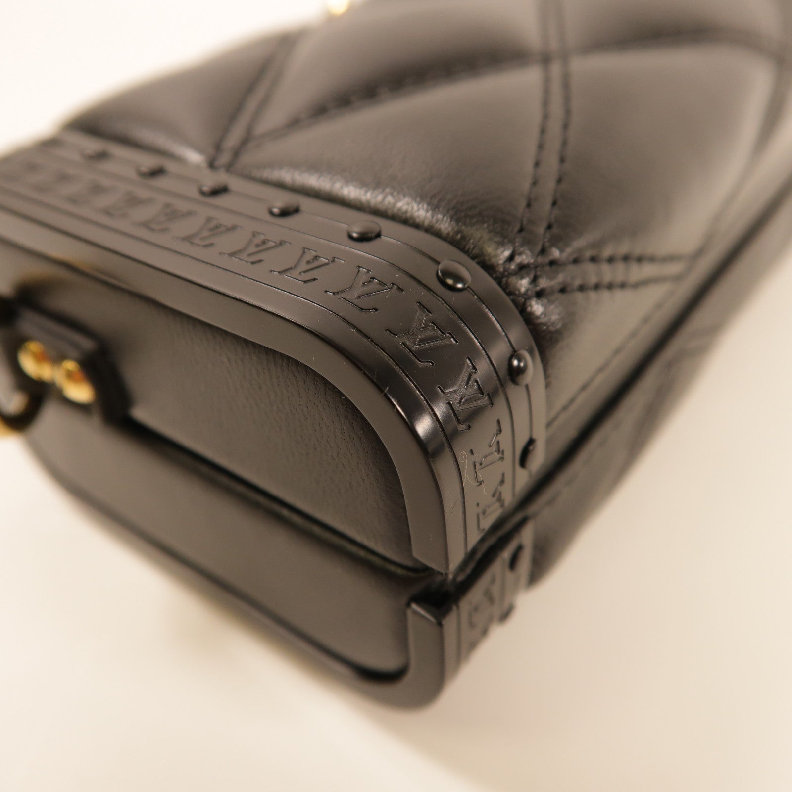 LOUIS VUITTON LV Vanity Case 2 Way Shoulder Bag M23575 Calfskin Leather Black