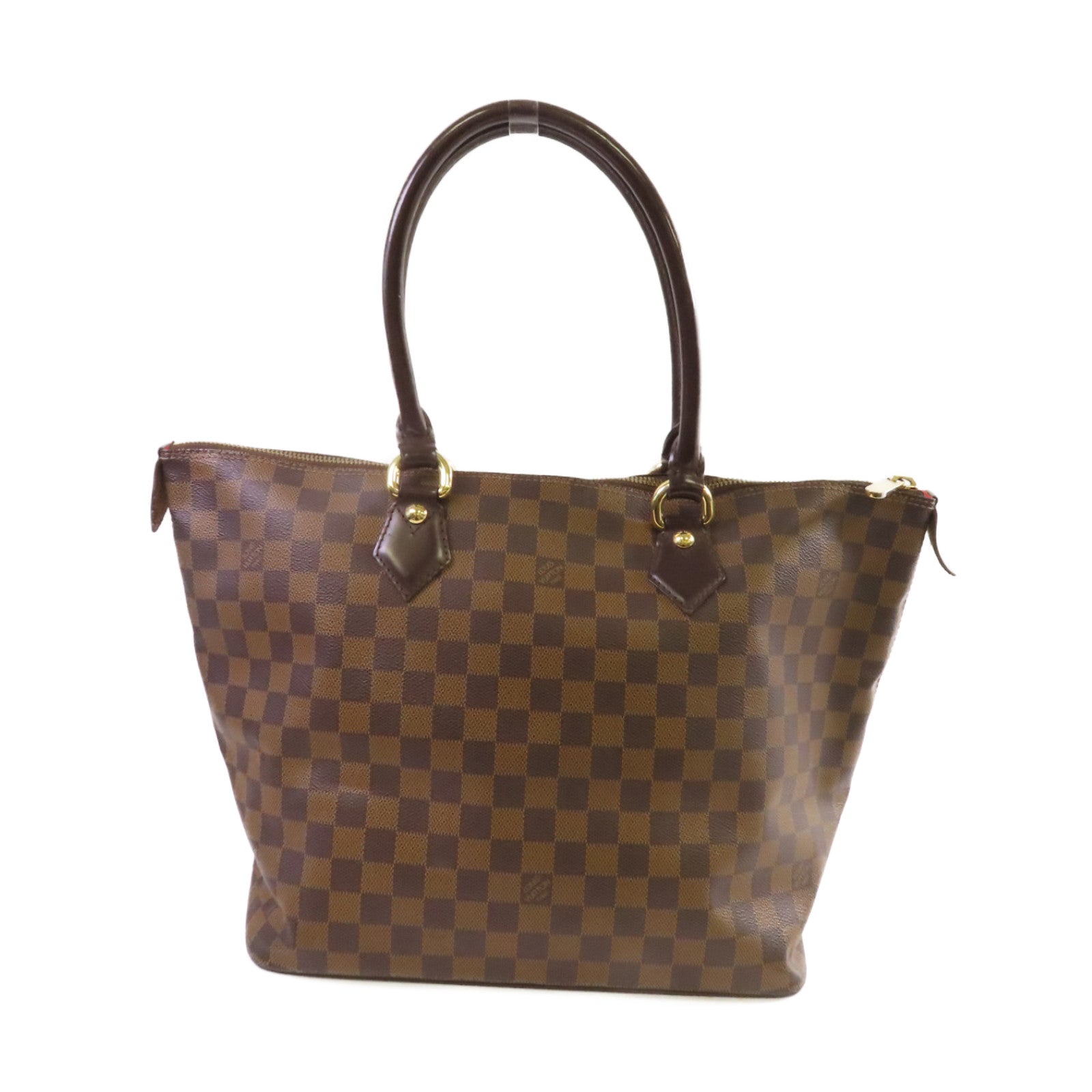 LOUIS VUITTON Damier Ebene Saleya MM Tote Bag金扣肩背袋啡色