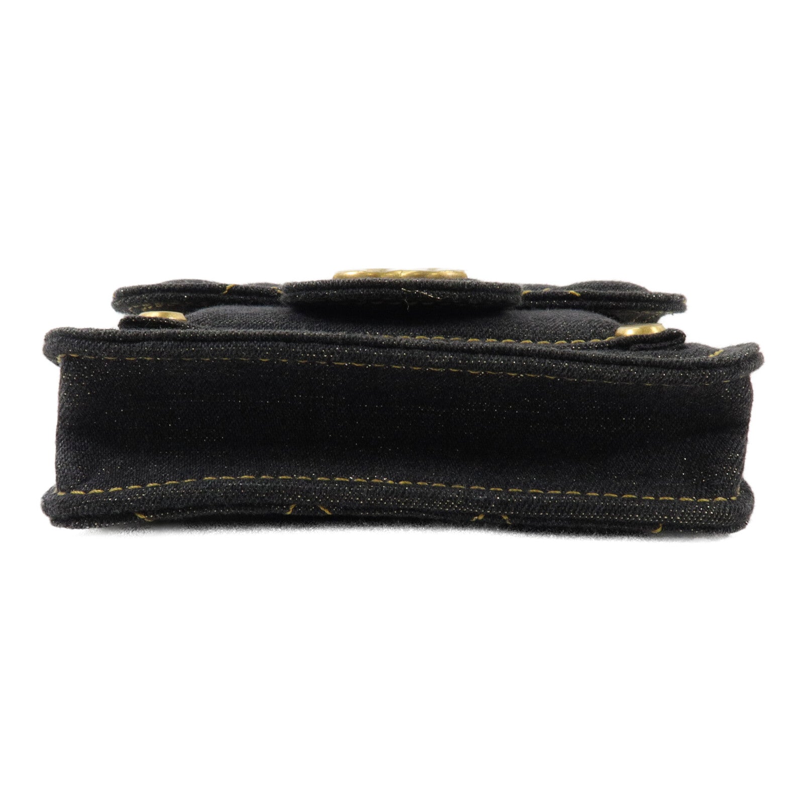 CHANEL 牛仔布Clutch with Chain鏈帶肩背袋