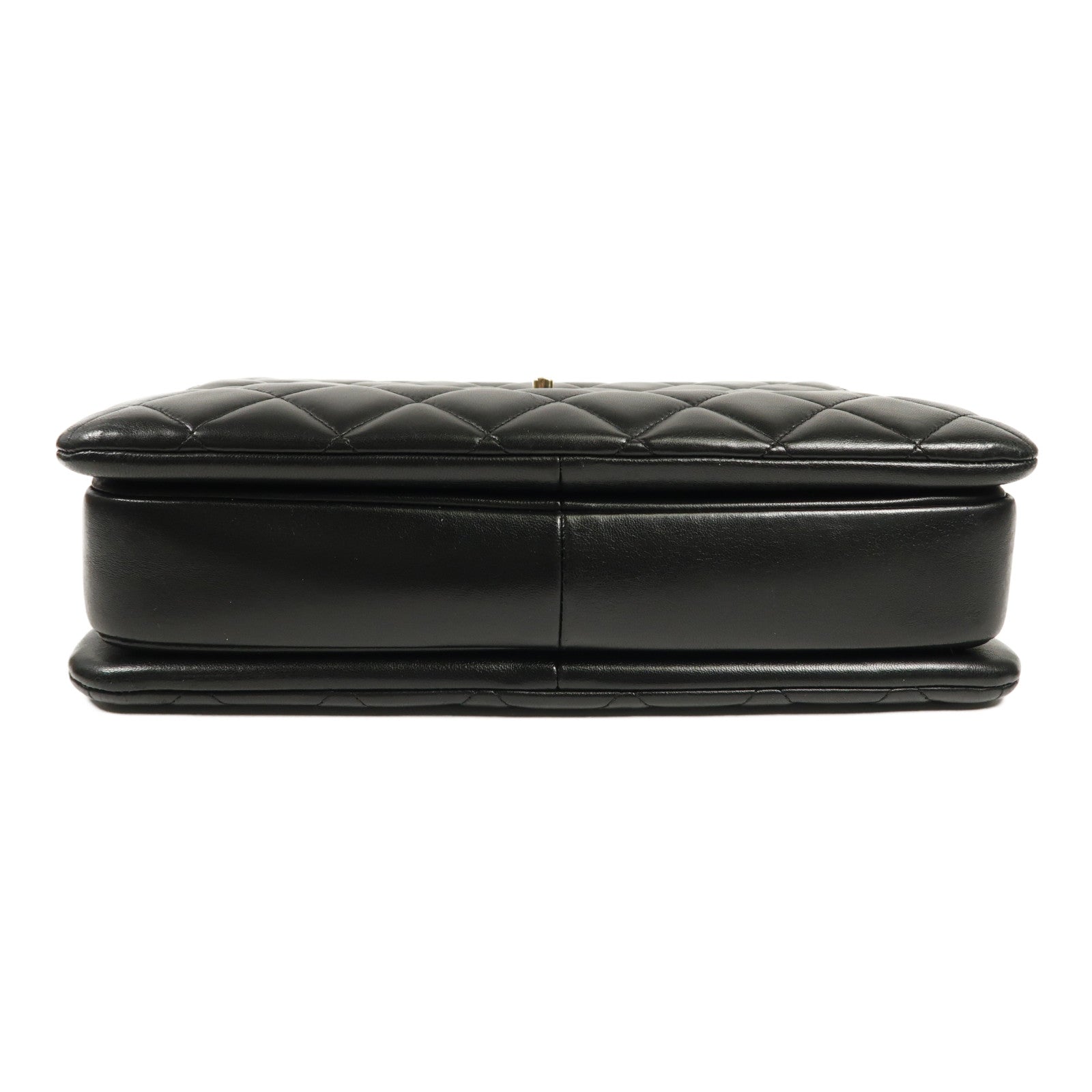 CHANEL CC GHW Trendy CC 2 Way Bag Lambskin Leather Black