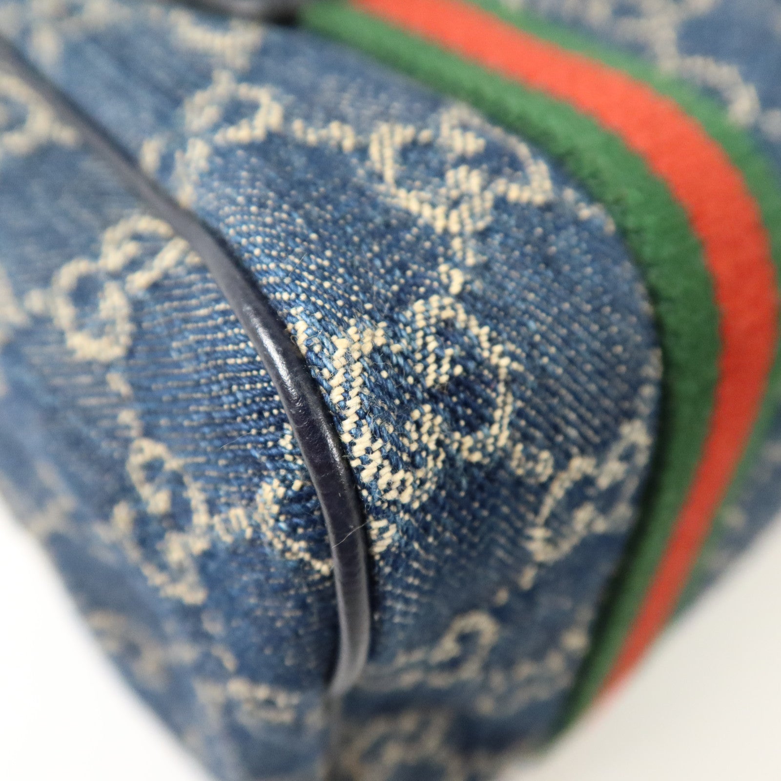 GUCCI 牛仔布Ophidia Boston銀扣手挽肩背兩用袋