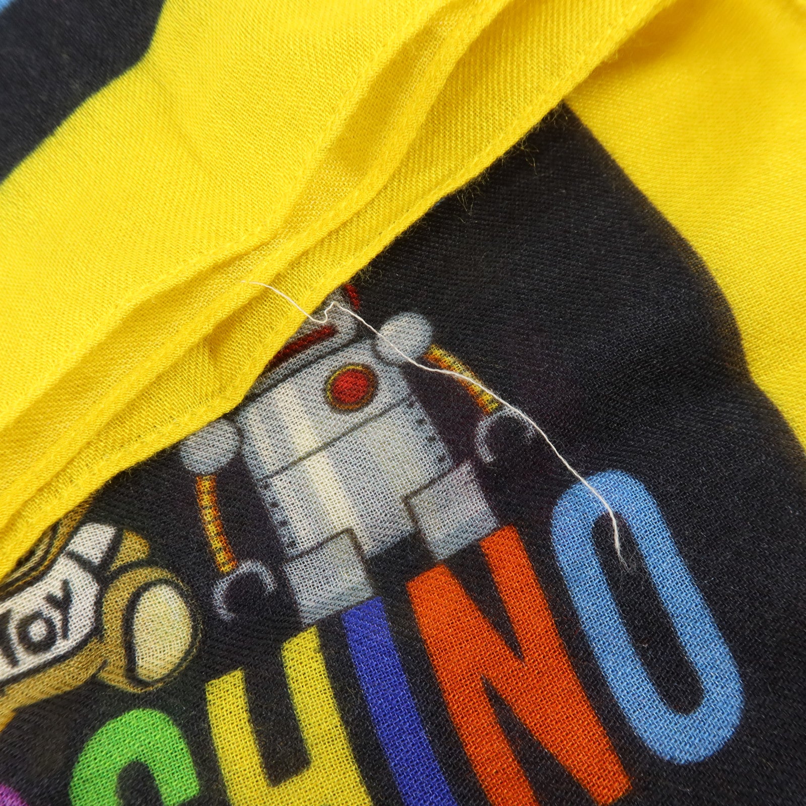 MOSCHINO 莫代爾/羊絨Toy Robot Scarf 145x43cm圍巾